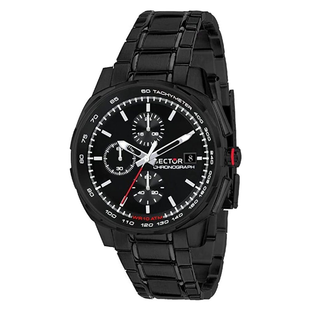 Sector Luxusuhr NO LIMITS Herren Chronograph Quarz Uhr mit Edelstahl Armband