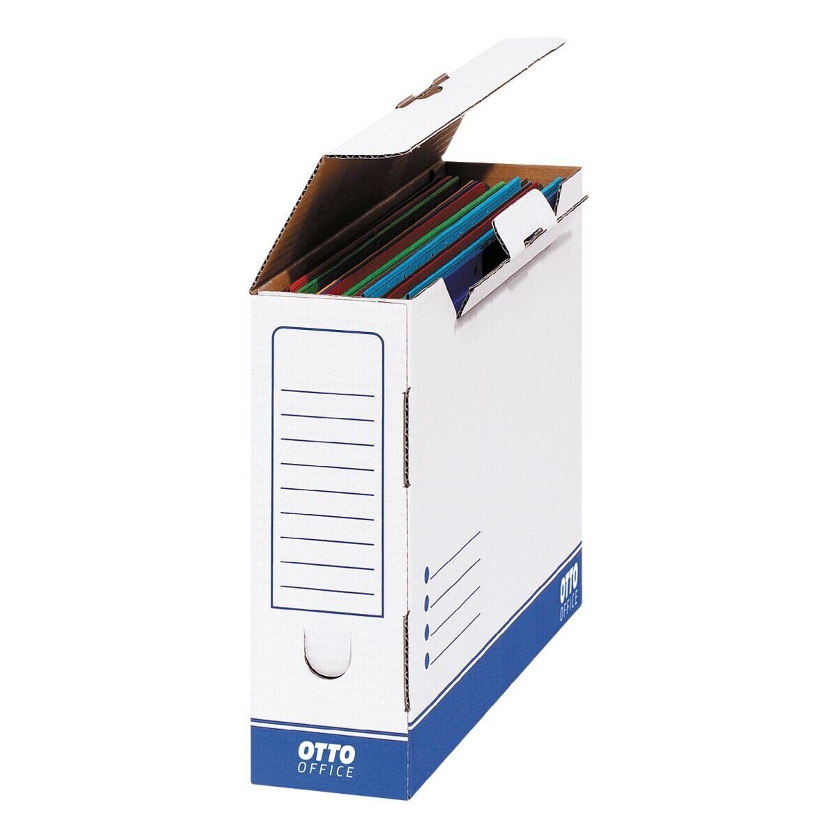 Thumbnail - Otto Office Archivcontainer small (10 St), mit Steckverschluss, Griffloch, Beschriftunsfeld