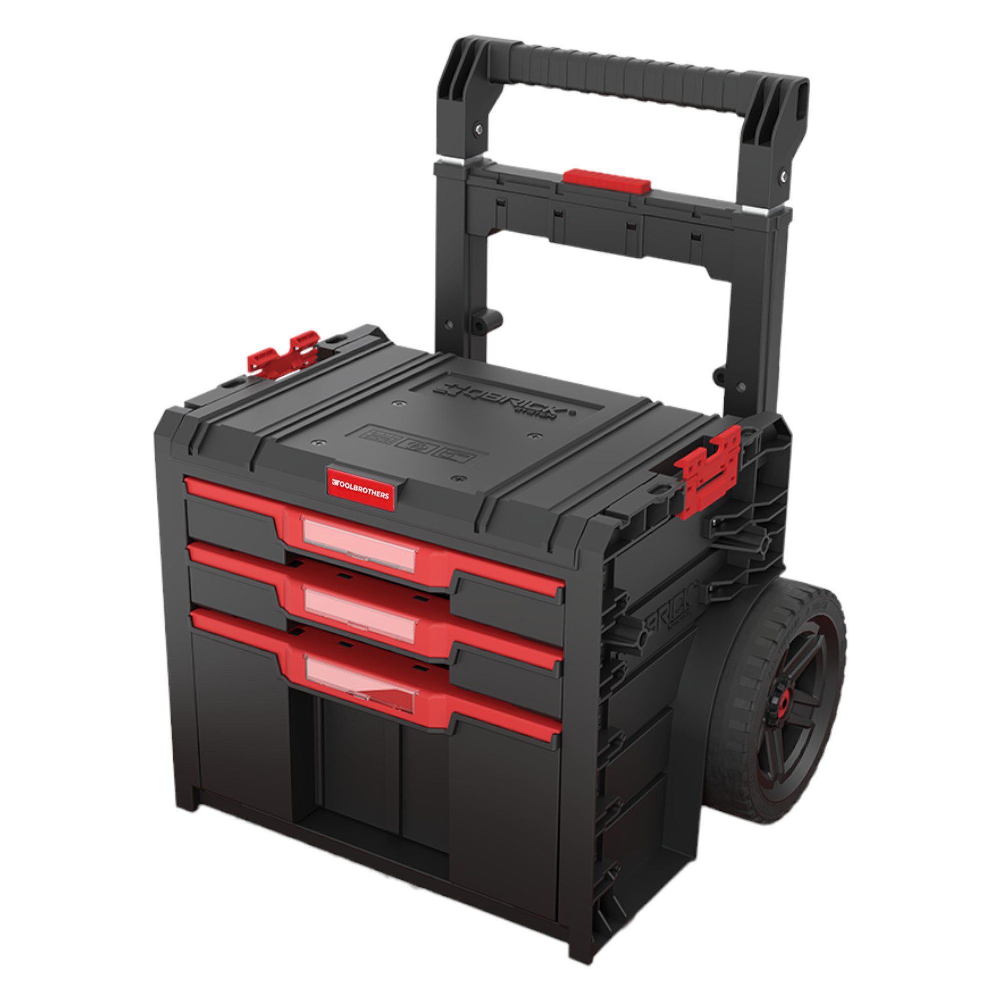 Toolbrothers Werkzeugkoffer RHINO L Drawer 3 Cart Plus ECO - Mobiler Schubladenkoffer auf Rädern