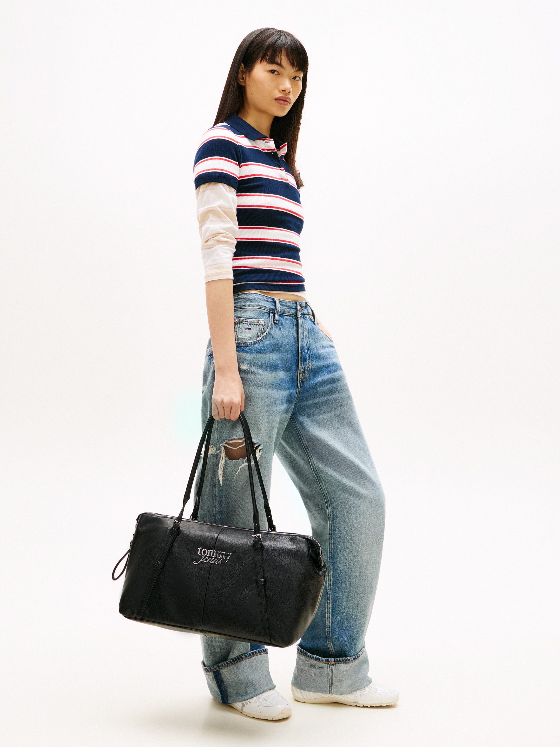 Tommy Jeans Tragetasche TJW BOLD EW TOTE, Unisex Tragetasche, Umhängetasche, Weekender mit Tommy Jeans Logo