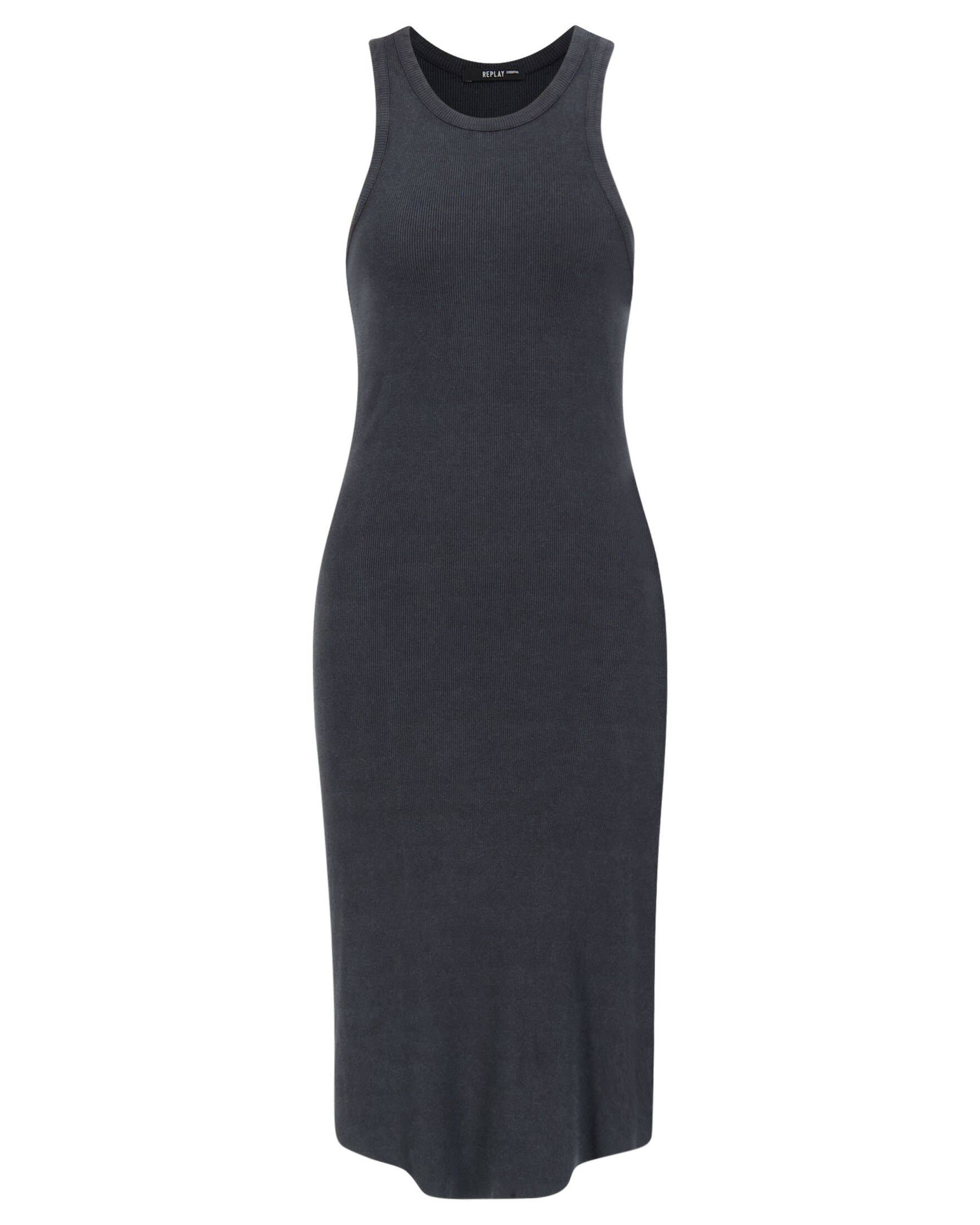 Replay Sommerkleid Damen Strickkleid (1-tlg), Geripptes, leicht elastisches  Obermaterial aus einer angenehmen Baumwollmischung