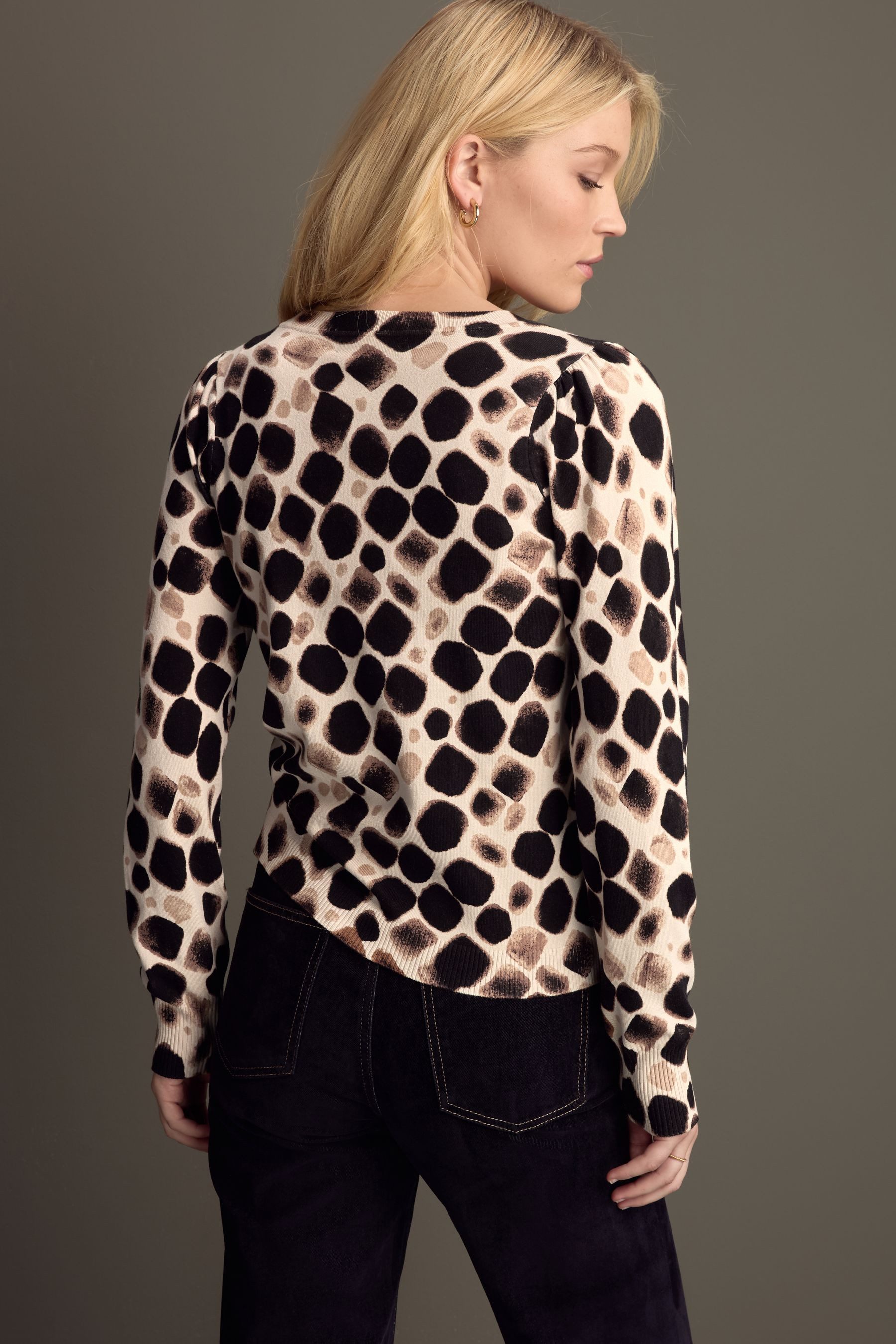 Next Rundhalspullover Langärmeliger Rundhalspullover mit Muster (1-tlg) günstig online kaufen