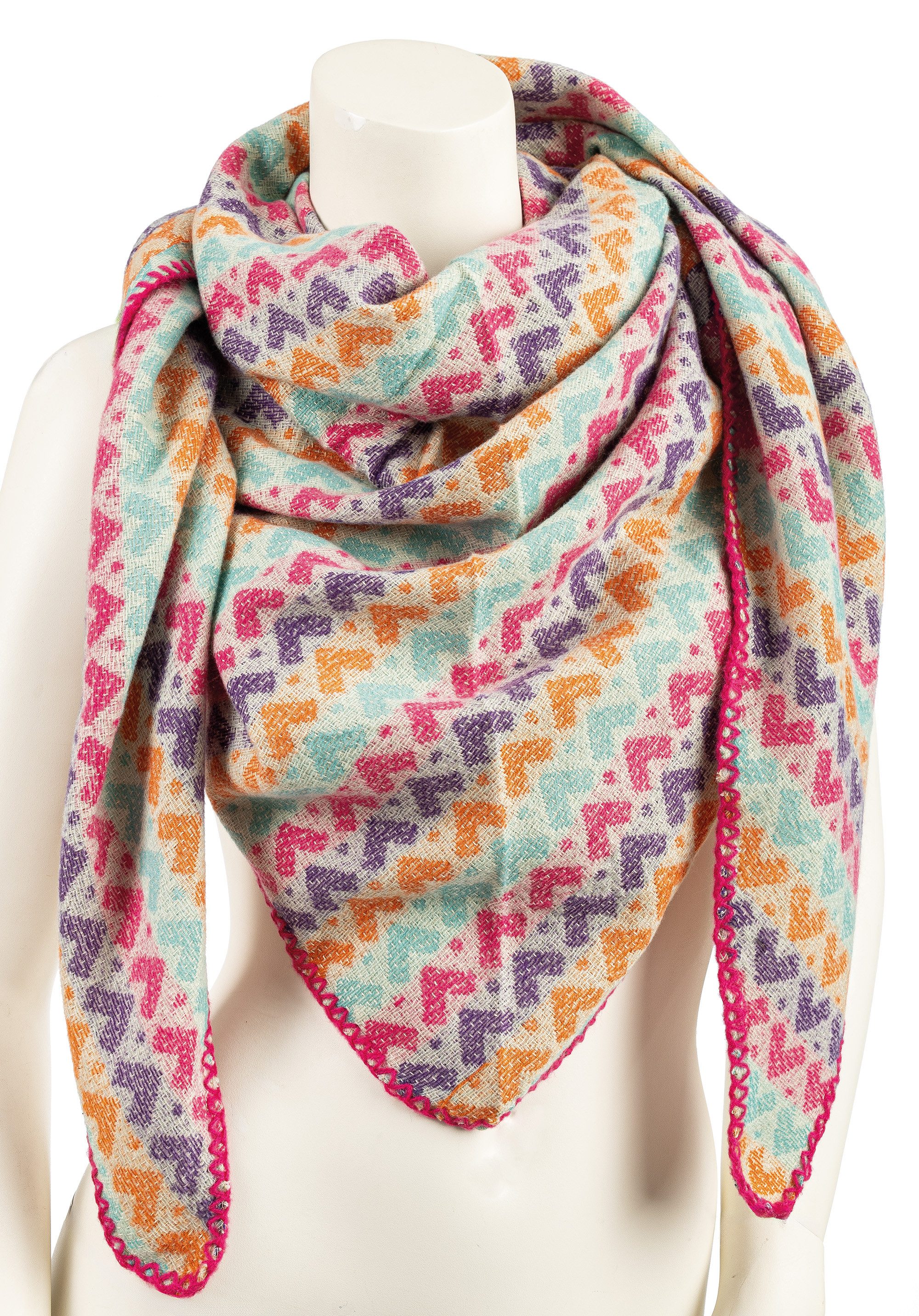 Cassandra Accessoires Dreieckstuch "Herz an Herz", kuschelweich, mit toller günstig online kaufen