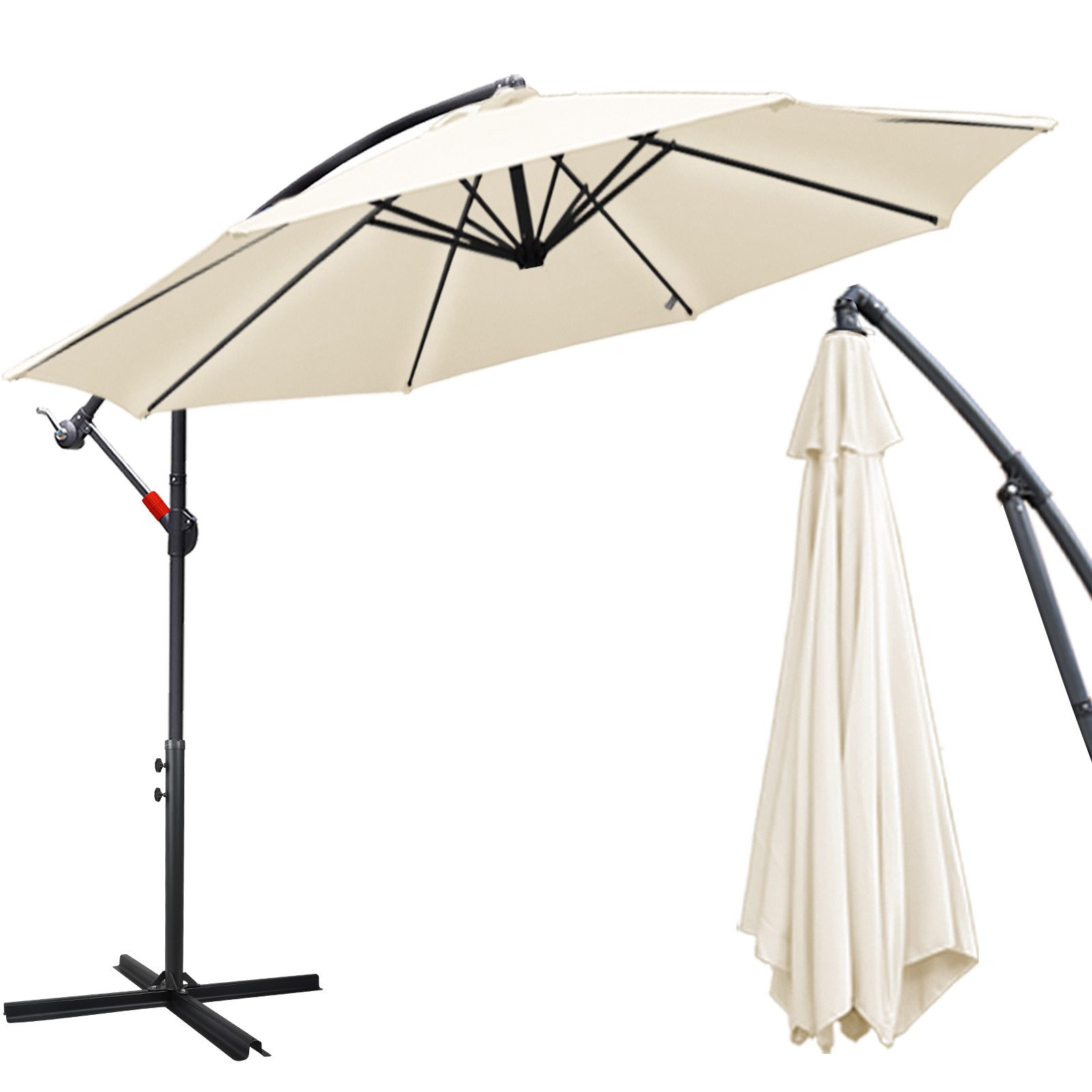 Clanmacy Sonnenschirm 3m - 3.5m Sonnenschirm günstig online kaufen
