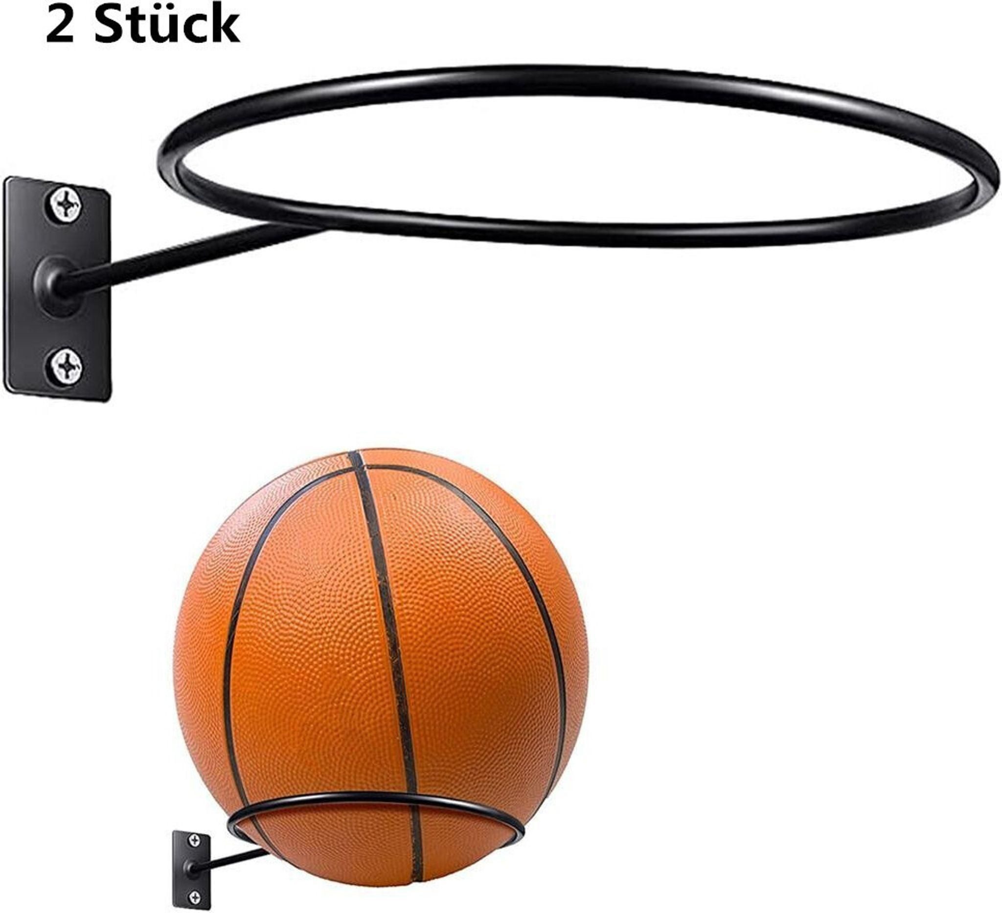 FELIXLEO Basketballständer Ballhalter Wand Metall 2 Stück für Basketball Fußball (1-St)