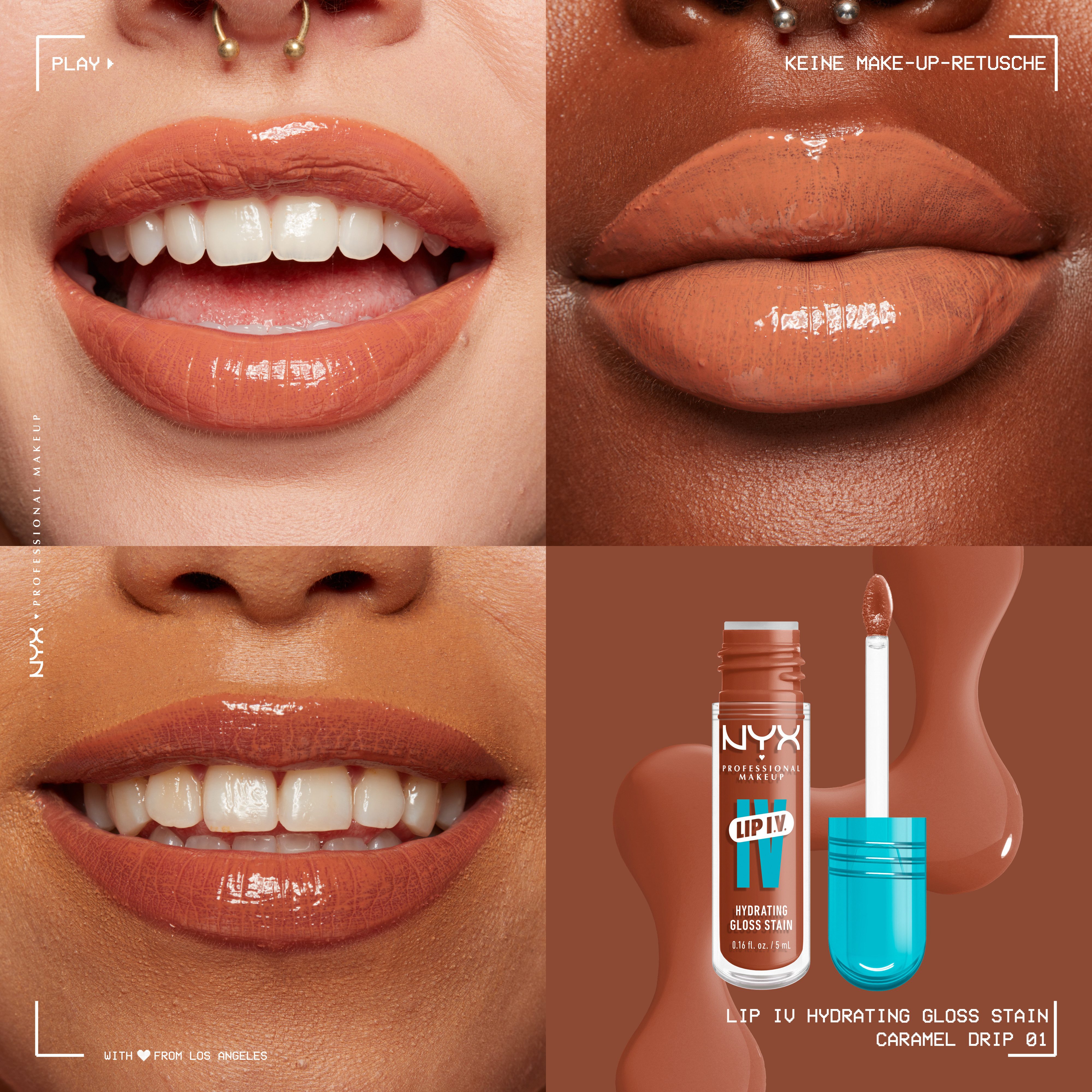 NYX PROFESSIONAL MAKEUP Lipgloss LIP IV GLOSS SERUM, gibt den Lippen einen unwiderstehlichen Wet-Look – Bild 3 von 5