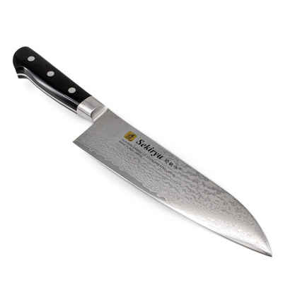 teayumi Asiamesser Sekiryu Santoku Hocho Kochmesser Silber Schwarz, 33-Schichten VG-10