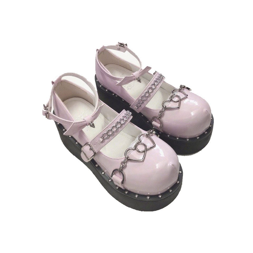 YI Mary Jane Lolita Schuhe Rollenspiel Schuhe High Top Schuhe Mary-Jane-Schuhe