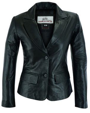 German Wear Lederblazer Trend422J Damen Lederblazer Lederjacke Blazer echtleder Jacke Lammnappa Leder