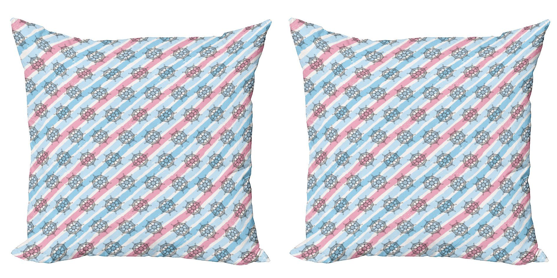 Kissenbezüge Modern Accent Doppelseitiger Digitaldruck, Abakuhaus (2 Stück), Maritim Lenkrad-Stripes