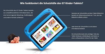 GOODTEL Kinder 7GB RAM, WiFi, Bluetooth, GPS Tablet (7", 64 GB, ‎Android 13, Kinder Bildung +Spiele Google Play Store MicroSD Slot mit Schutzhülle)