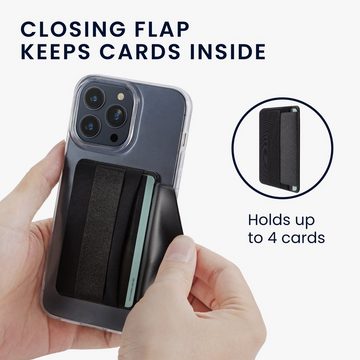 kwmobile 2x Kartenhalter für Smartphones - Kunststoff Halter Halterung, (1-tlg., Etui 57 x 90 mm - Platz für bis zu 4 Karten)