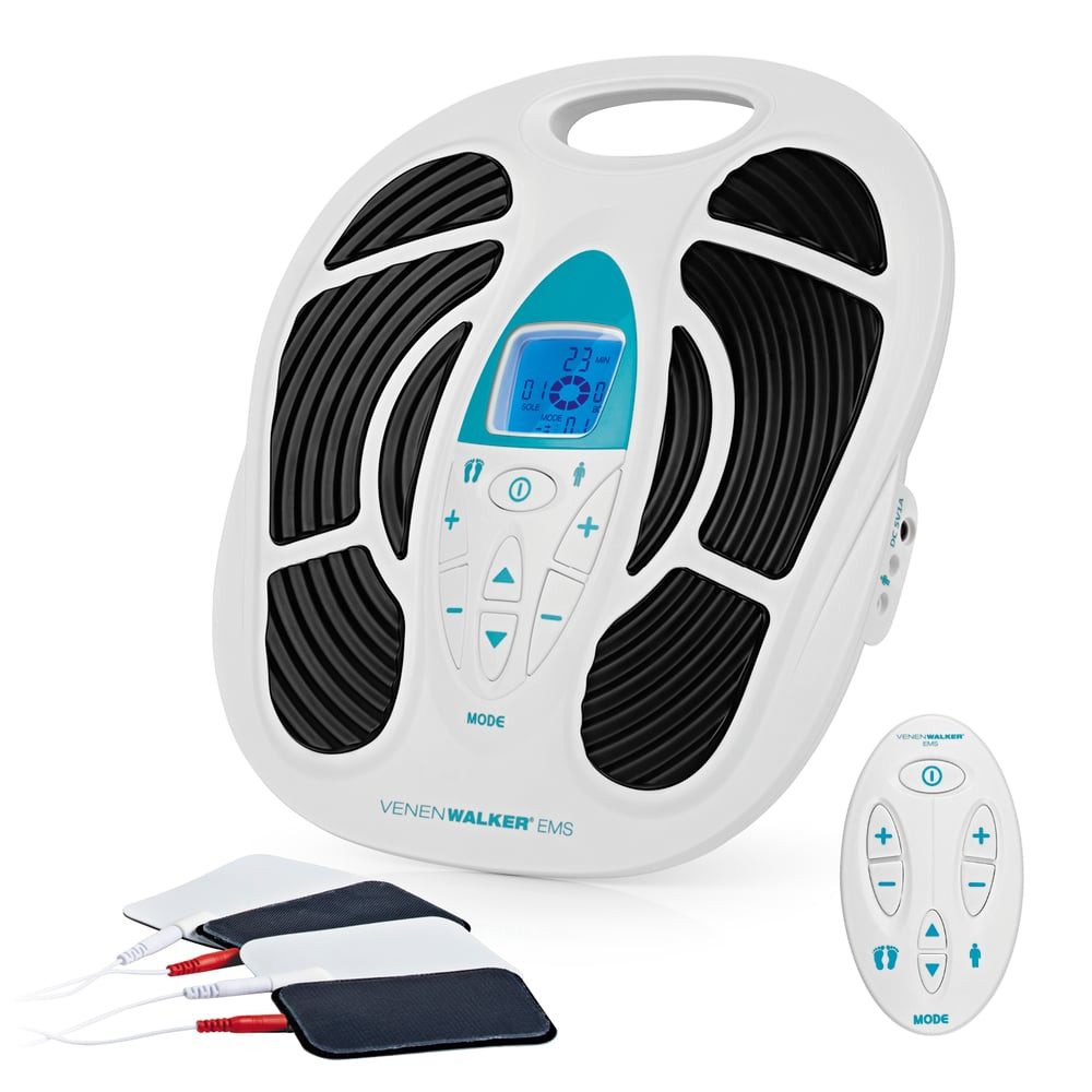 Venentrainer Durchblutungs-Stimulator + Fernbedienung 4 Pads EMS