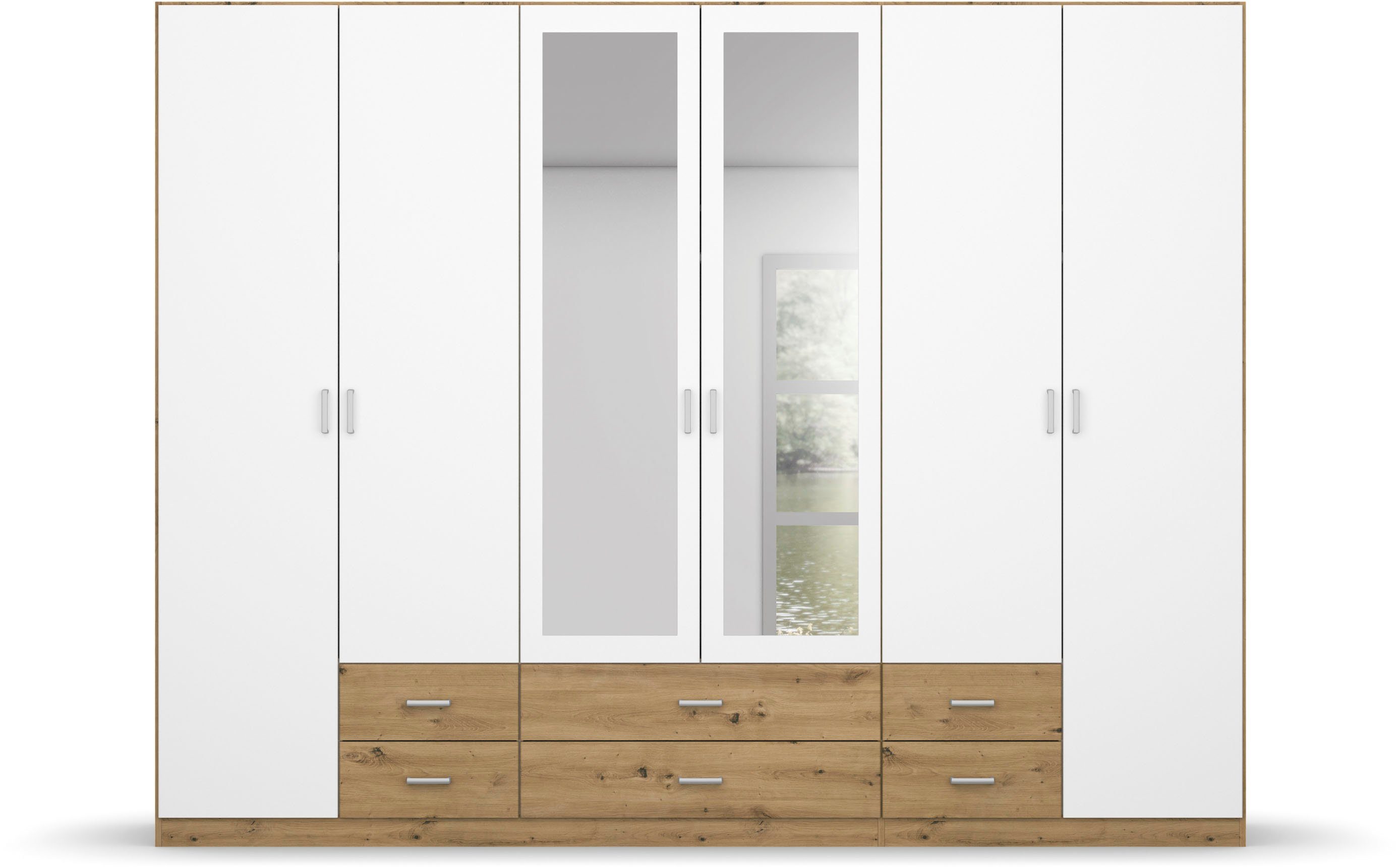 rauch Kleiderschrank Schrank Garderobe Ankleide GAMMA Breiten 91/136/181/226/271/315/360 cm (in 3 Ausstattungen BASIC/CLASSIC/PREMIUM (inkl. SOFT-CLOSE-Funktion – Bild 4 von 5