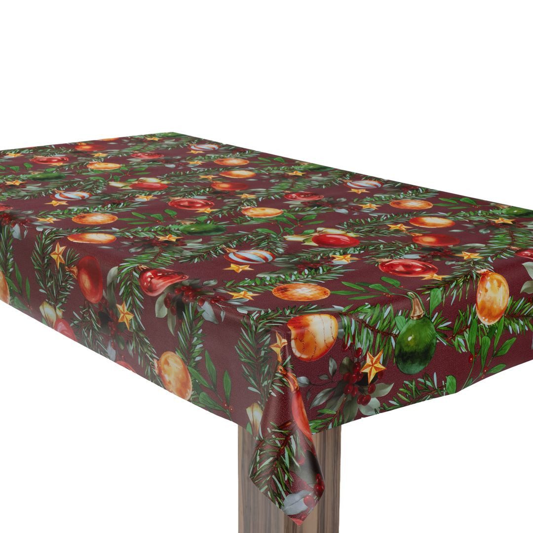laro Tischdecke Wachstuchtischdecke Weihnachtsmix PVC Eckig
