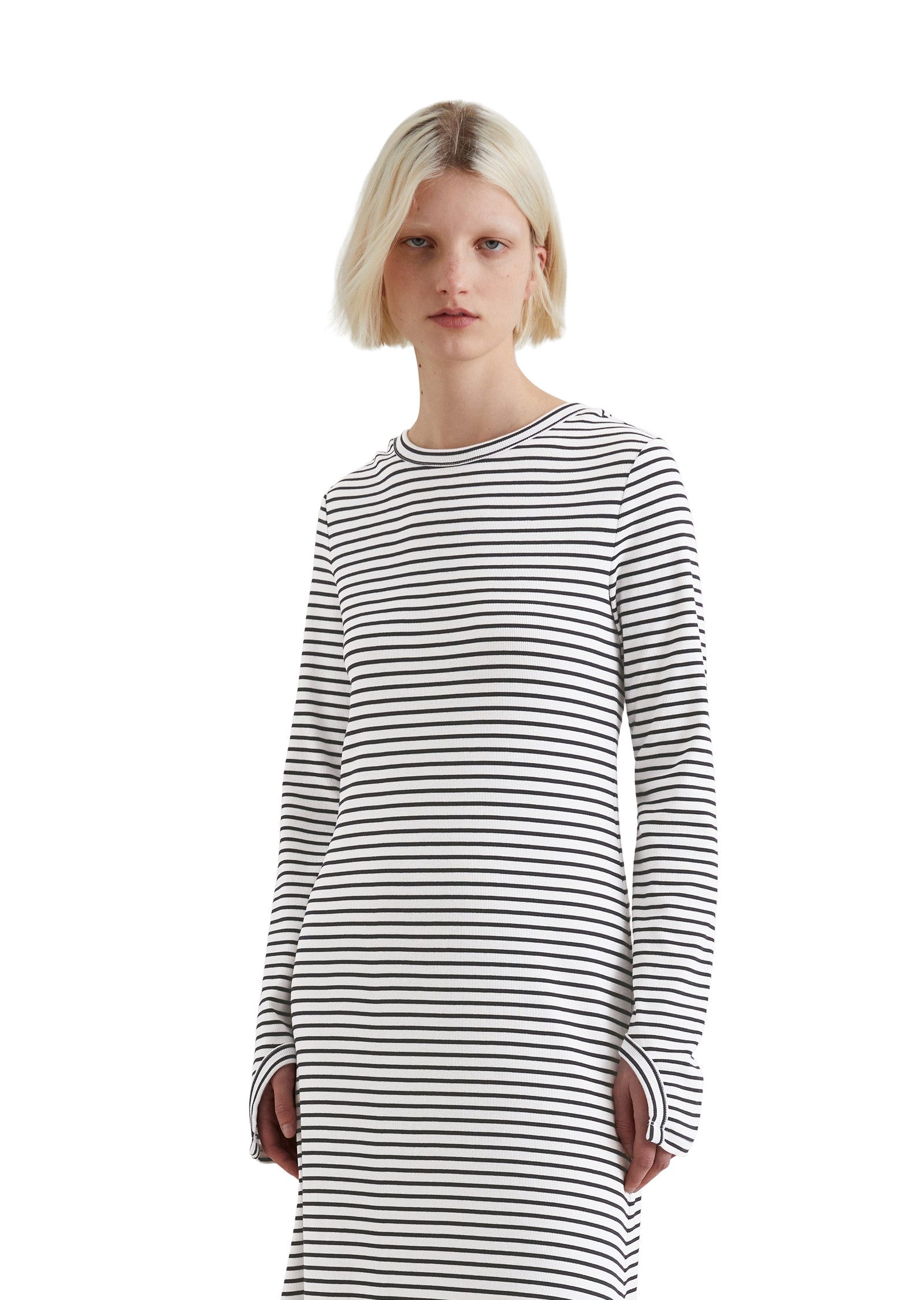 Marc O'Polo DENIM Maxikleid mit tiefem Rückenausschnitt und Cut-Out-Details günstig online kaufen