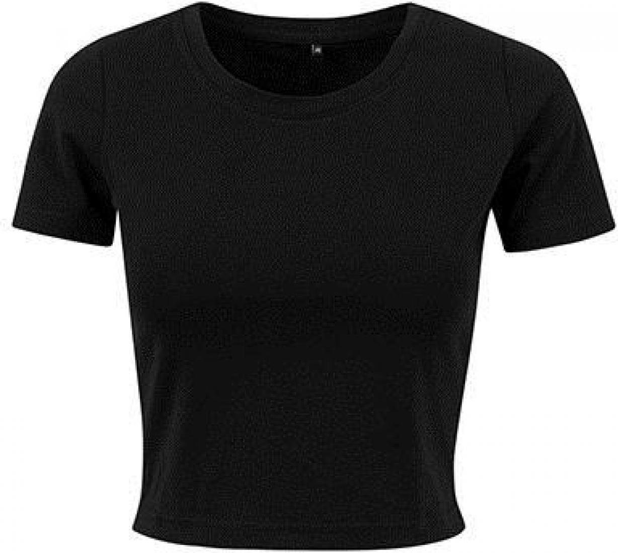Build Your Brand Rundhalsshirt Damen Cropped Tee / Single Jersey / Kurz geschnitten
