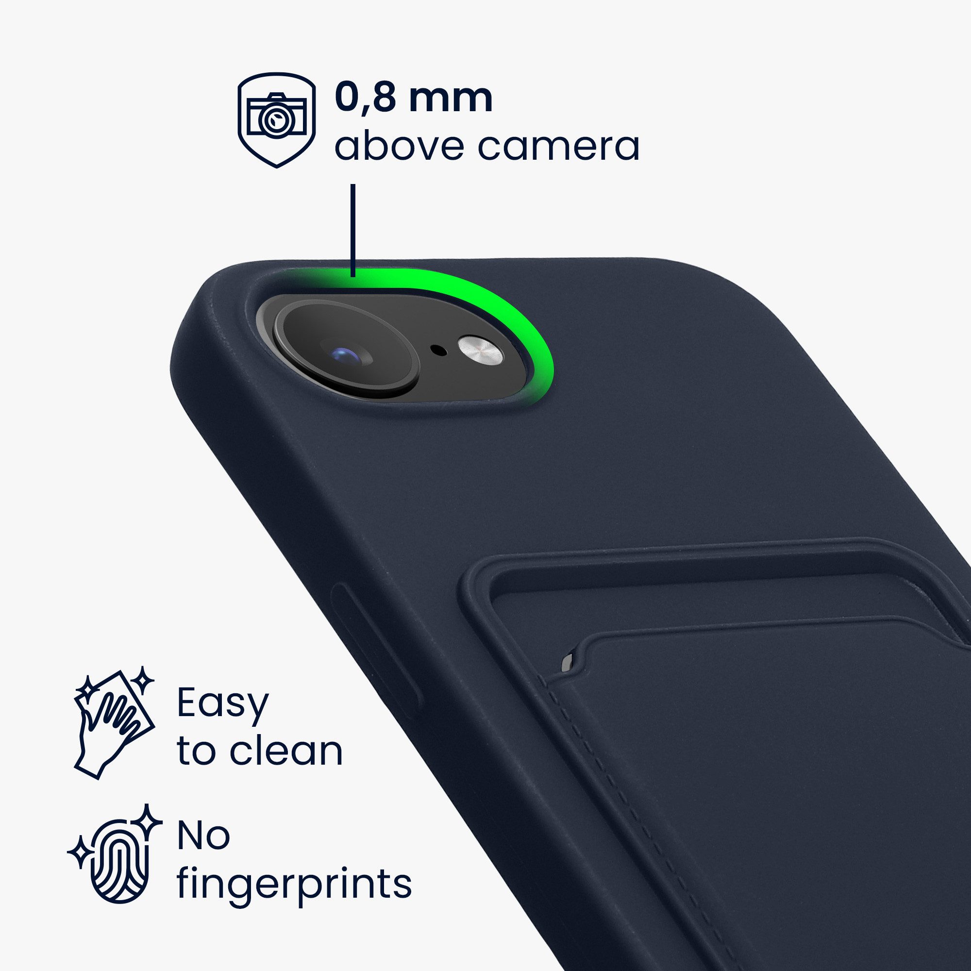 kwmobile Handyhülle Hülle für Apple iPhone 17e / iPhone 16e, Handyhülle mit Fach für Karten - Handy Cover Case
