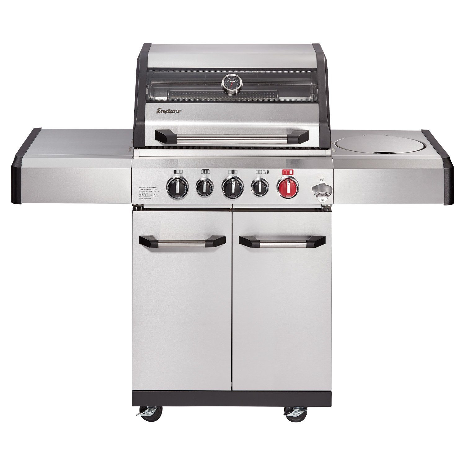 Enders® Gasgrill Kansas II Pro 3 SIK Turbo Gas Grill - Gasgrill 3 Brenner  Edelstahl, Edelstahl-Warmhalterost bietet eine weitere Ablagefläche für das  Grillgut