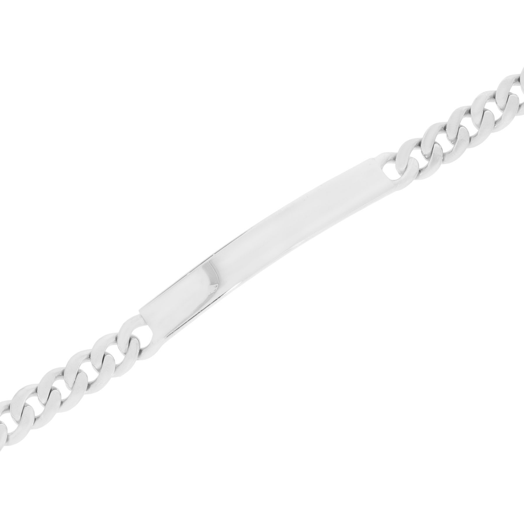 Stella-Jewellery ID Armband 925 Silber RHD ID Armband Panzerkette 6,50 mm (inkl. Etui), ID Armband für Herren