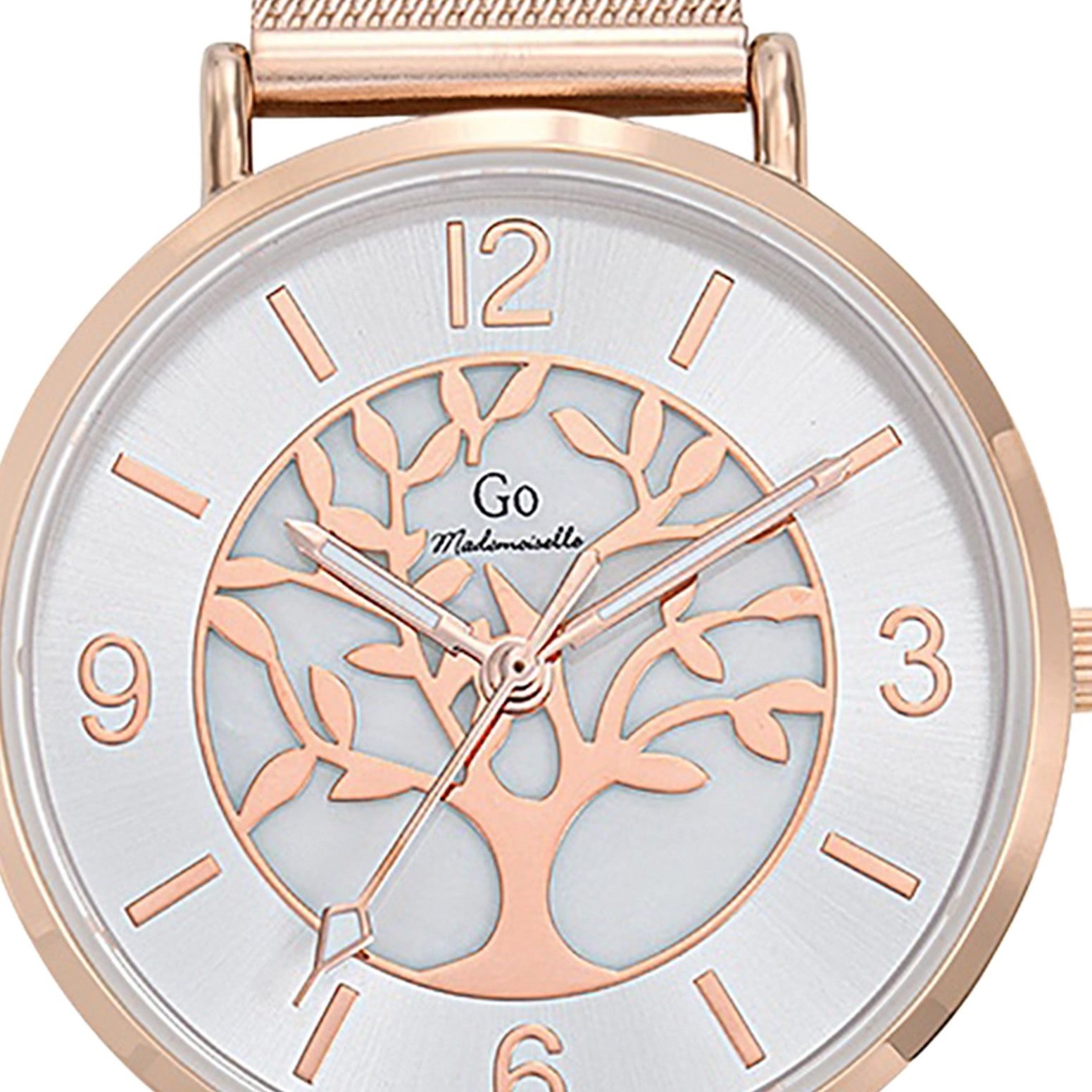 Girl Only Quarzuhr Girl Only GO Damen Armbanduhr, (Analoguhr), Damenuhr GO rosegold, mittel (ca 36mm) Edelstahlarmband, Fashion-Style