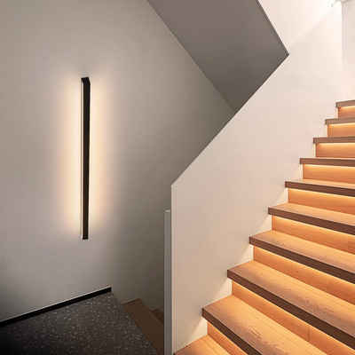 Nettlife LED Wandleuchte Indoor 100cm 34W 3000K für Treppenhaus, LED fest integriert, warmweiß