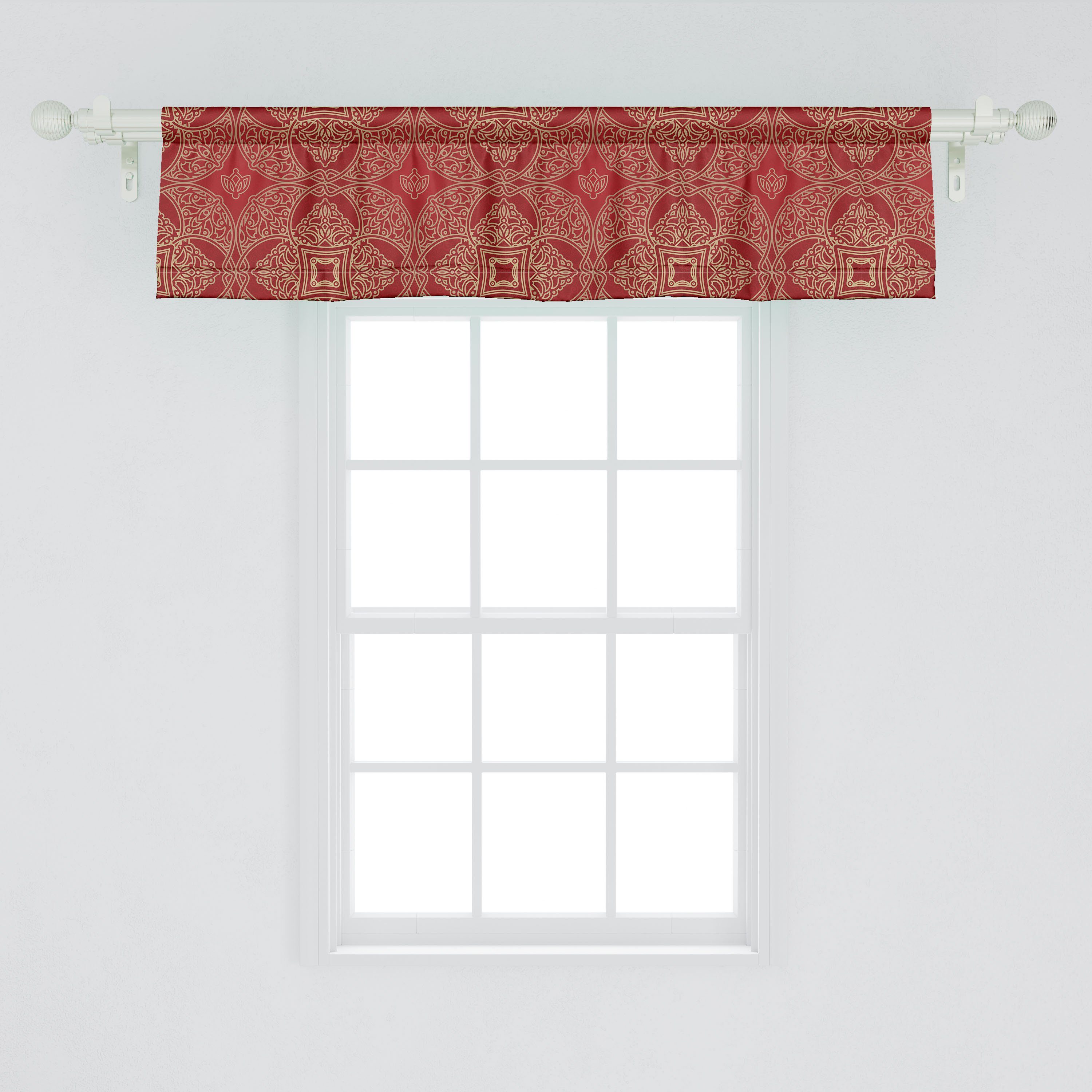 Vorhang Abakuhaus, Microfaser, Schlafzimmer für Motiv Scheibengardine orientalisch mit Dekor Volant Küche Stangentasche,