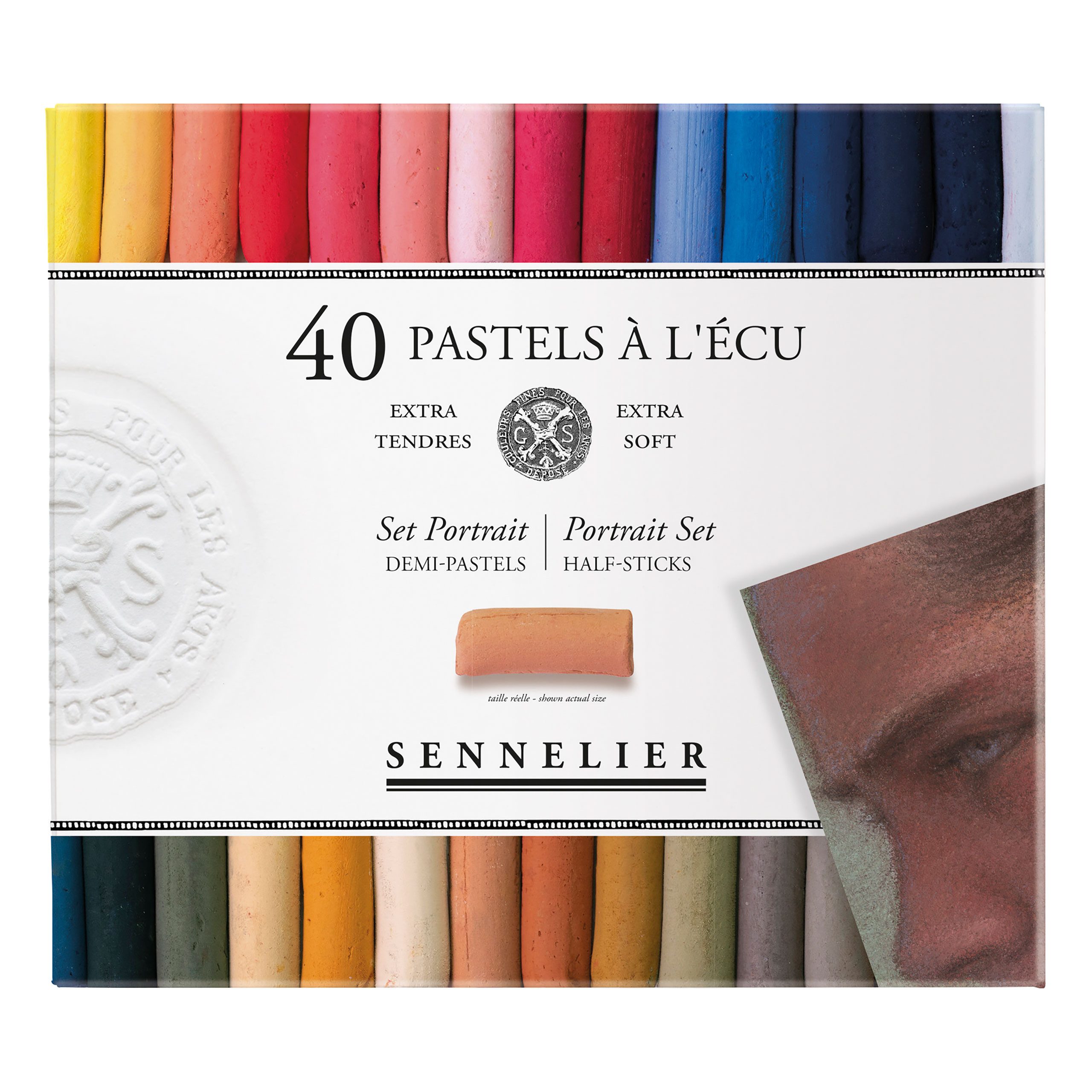 SENNELIER Pastellkreide Kartonschachtel mit 40 halben Pastellen ECU Portrait - N132237.00