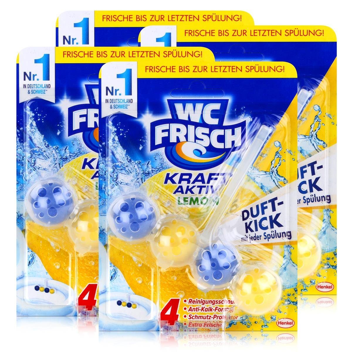 WC Frisch 4x Henkel WC Frisch Kraft Aktiv Lemon mit 4-facher Aktivstoff-Kombinat WC-Reiniger