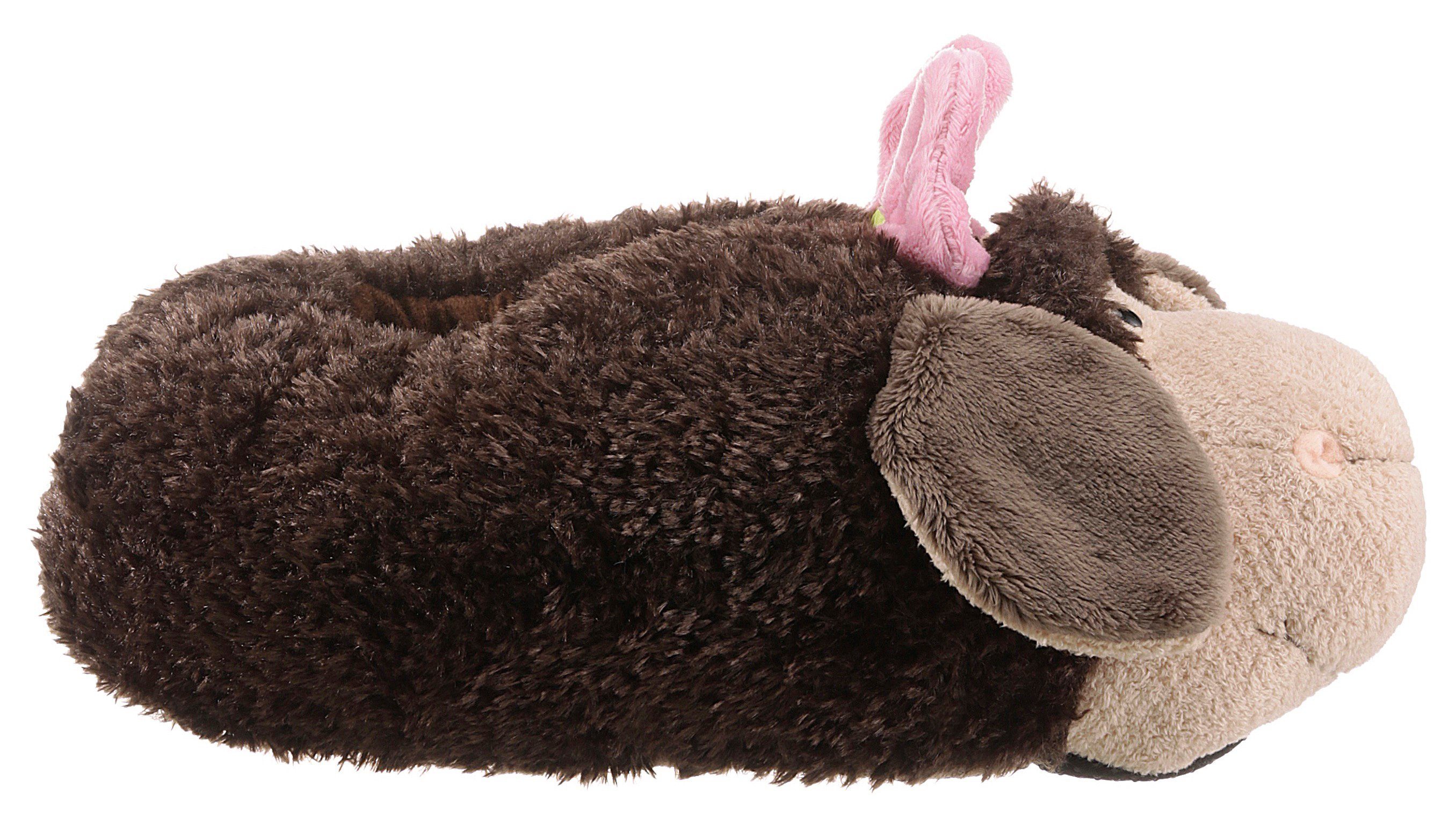 Nici JOLLY Coco Schaf Plüsch Hausschuhe Pantoffel mit Schaf Motiv und hübscher Schleife
