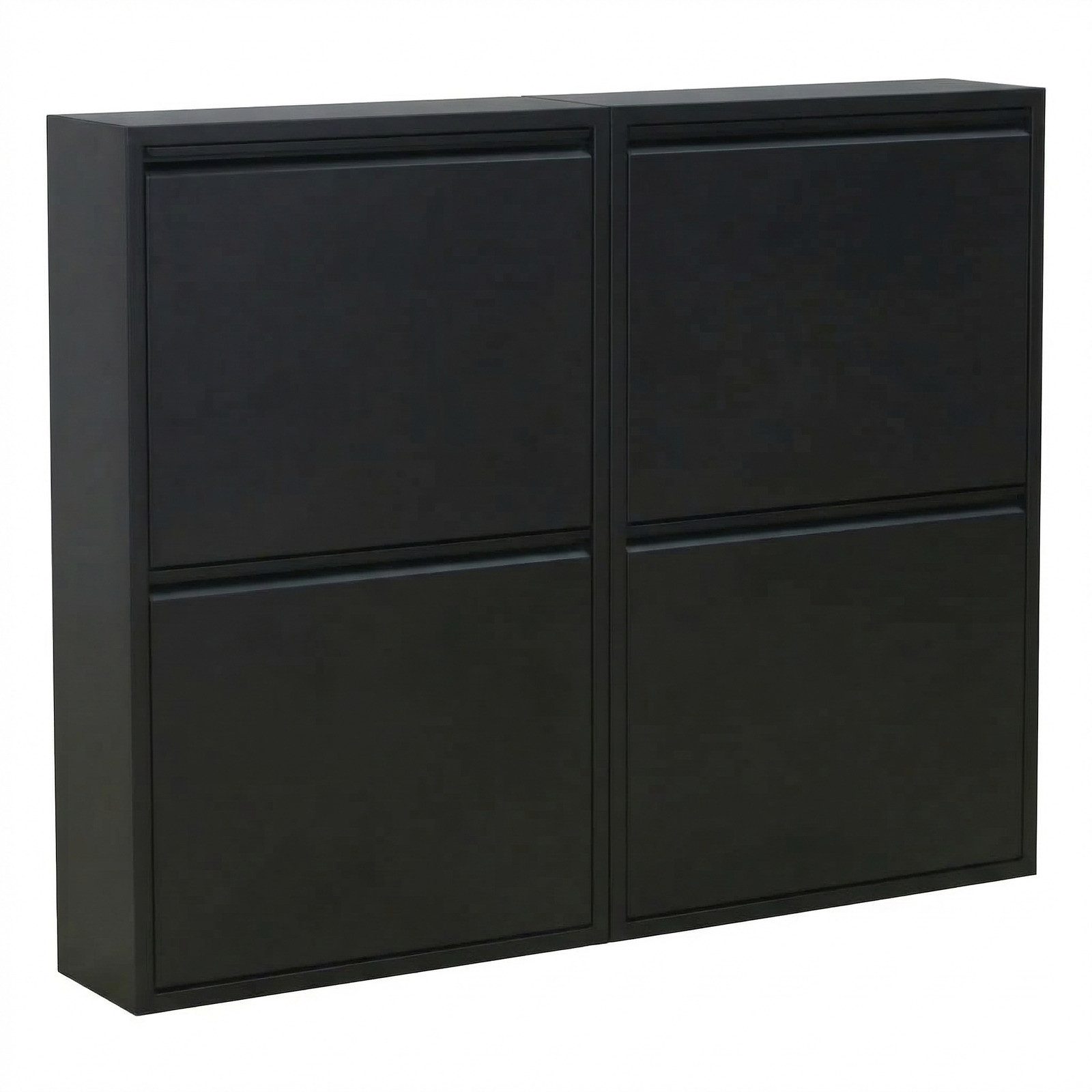 ebuy24 Schuhschrank Pisa Schuhschrank mit 4 Türen. Metall schwarz. Wir