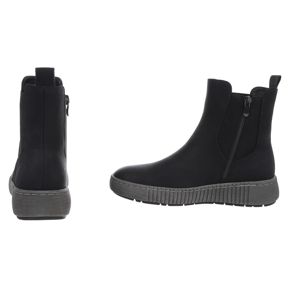 Ital-Design Chelsea-Boots mit elastischen Einsätzen für Damen Stiefelette (90598743) Keilabsatz/Wedge Chelsea Boots in Schwarz – Bild 5 von 5