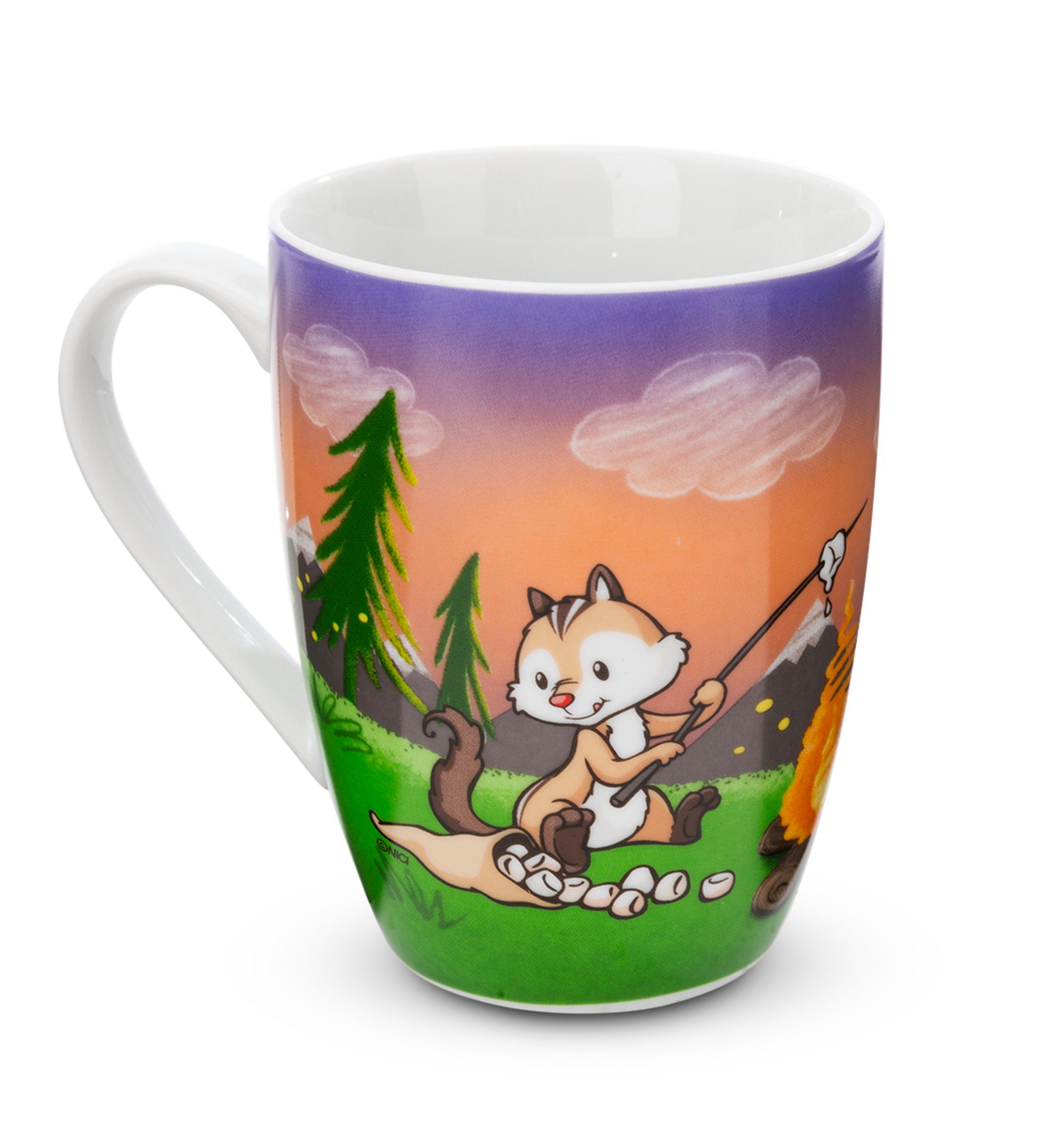 Nici Tasse 49956 - Wolf Winny & Streifenhörnchen Jojo, 310 ml, 1-tlg.