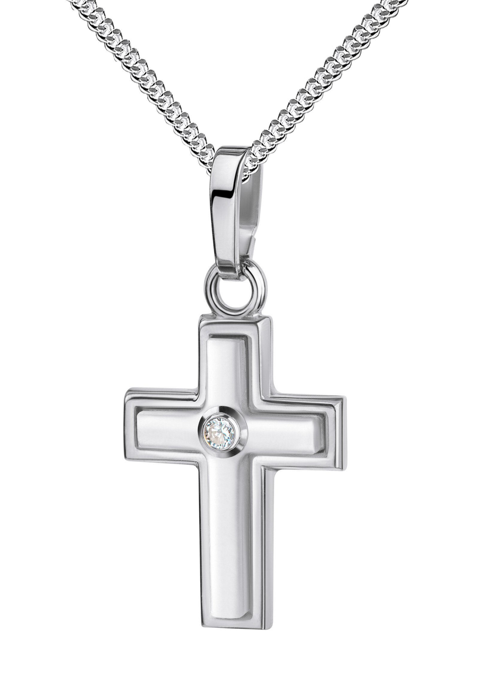 Kreuzkette Kreuzanhänger 925 Sterlingsilber Anhänger - Made in Germany
