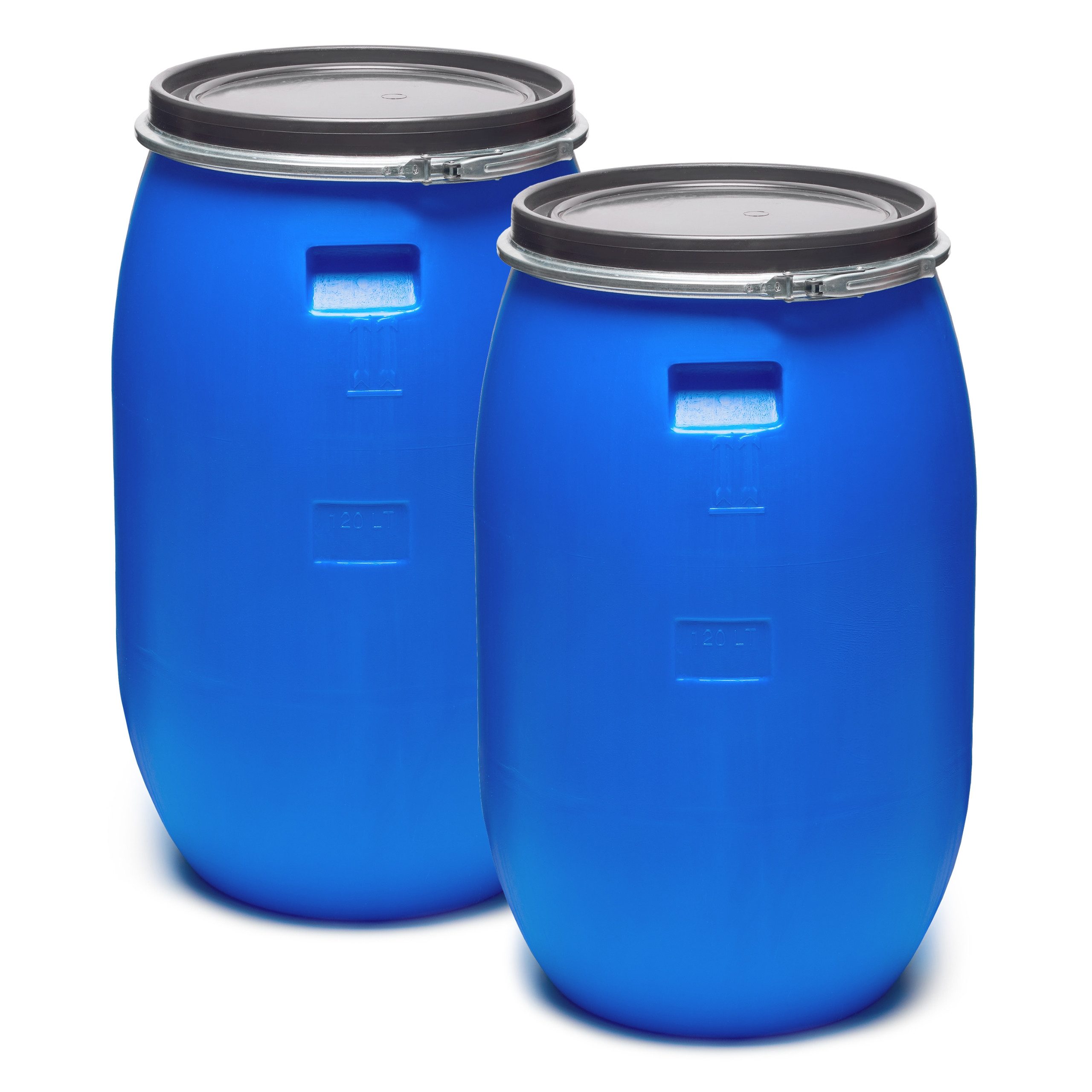 Garronda Regentonne 2x Plastikfass Lebensmittelfass Sauerkrautfass Hobbock Garten GD-0078, 120 l, (2-tlg), BPA-Frei