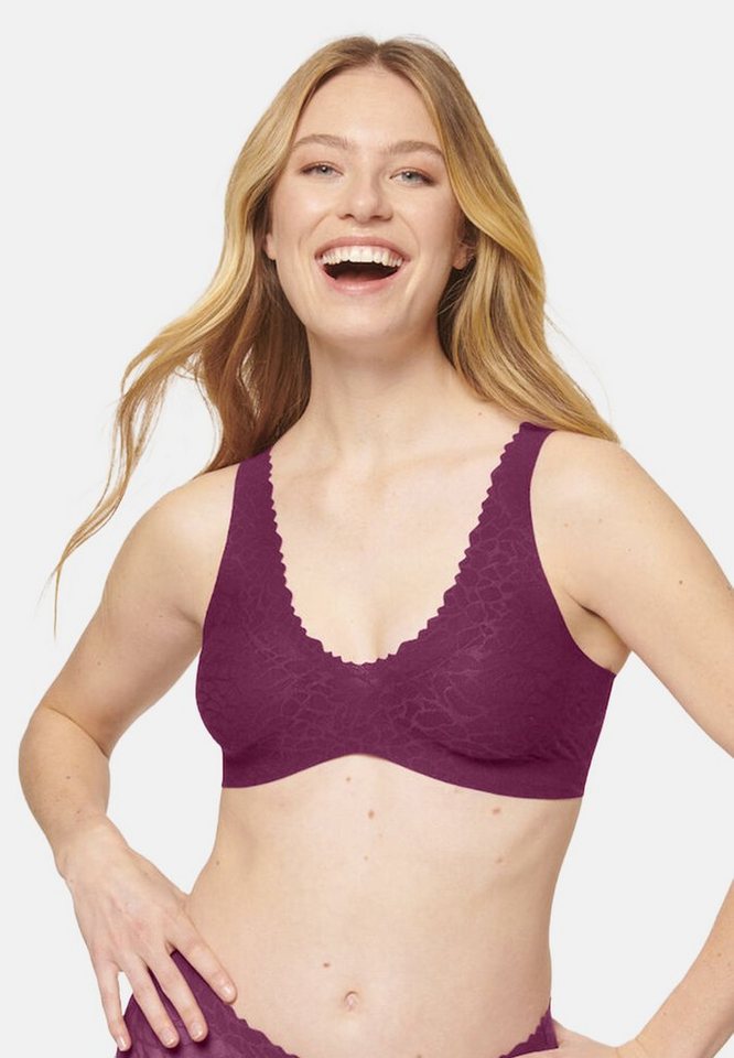 Sloggi Bralette-BH ZERO Feel Lace 2.0 (1-tlg) Bralette - Nahtlos - Leicht  gepolsterte Cups, Ideale Bewegungsfreiheit