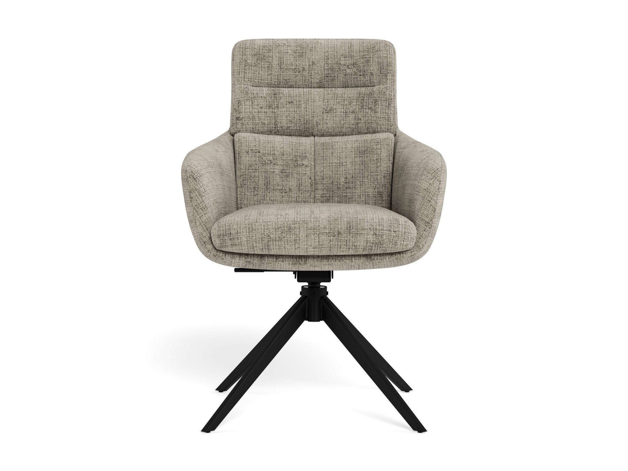 ACTONA GROUP Esszimmerstuhl Roger, Polsterstuhl, Stuhl, 2er-Set (Set, 2 St), grauer Stoff, Armlehnen, Polsterung, Dreh- & Kippfunktion, FSC™