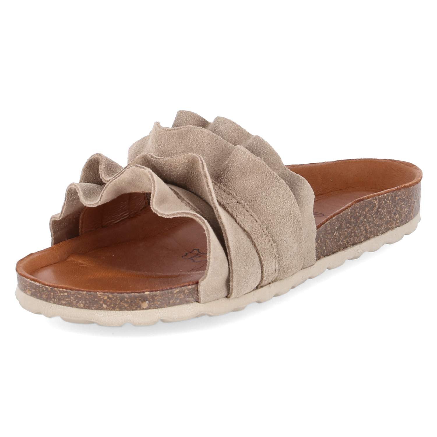 Palado Palado PALA-251-781050-08 Damen Rauleder beige Pantolette