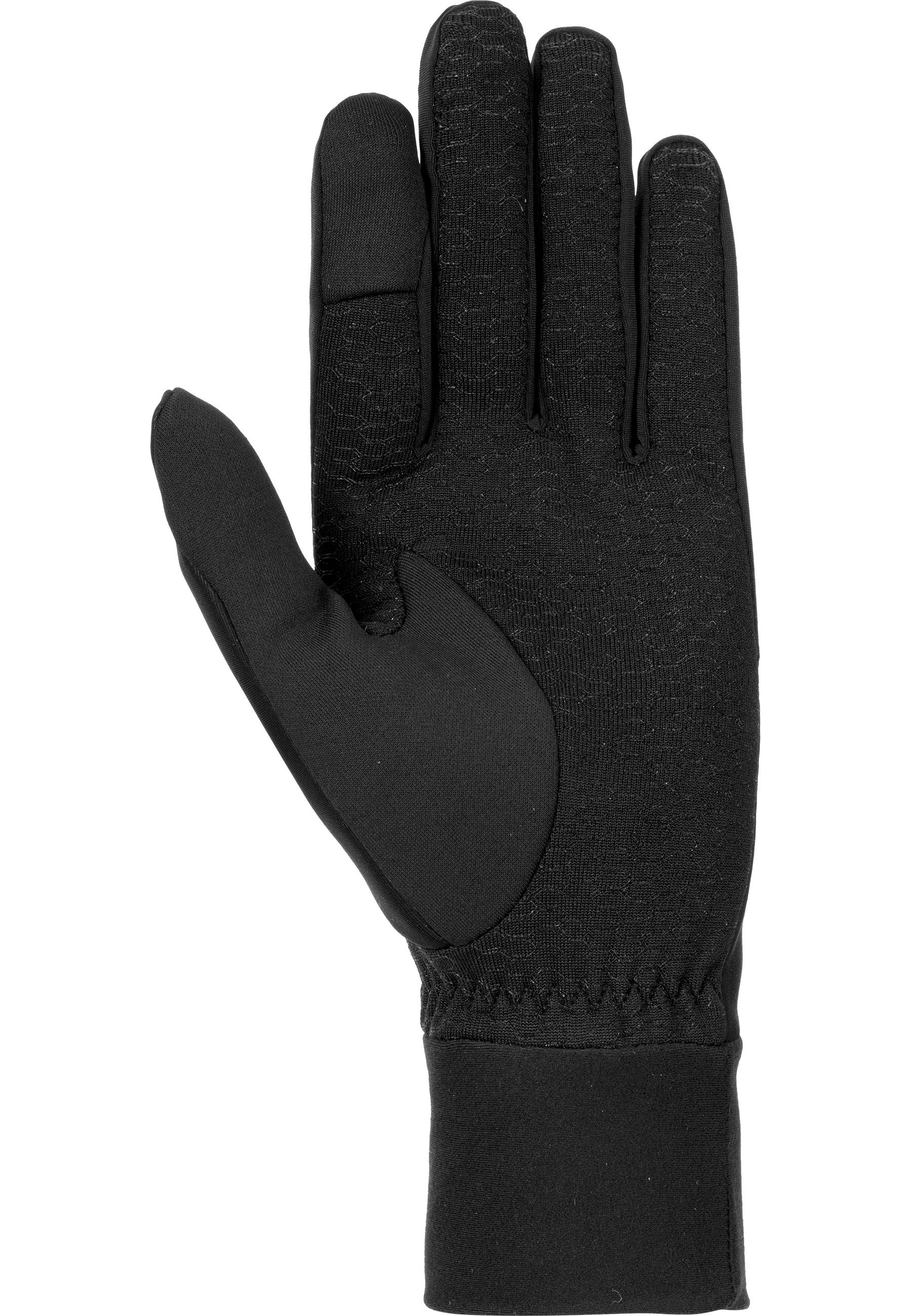 praktischer Touch-Tec GORE-TEX® mit Karayel Skihandschuhe Reusch schwarz-silberfarben Technologie INFINIUM™