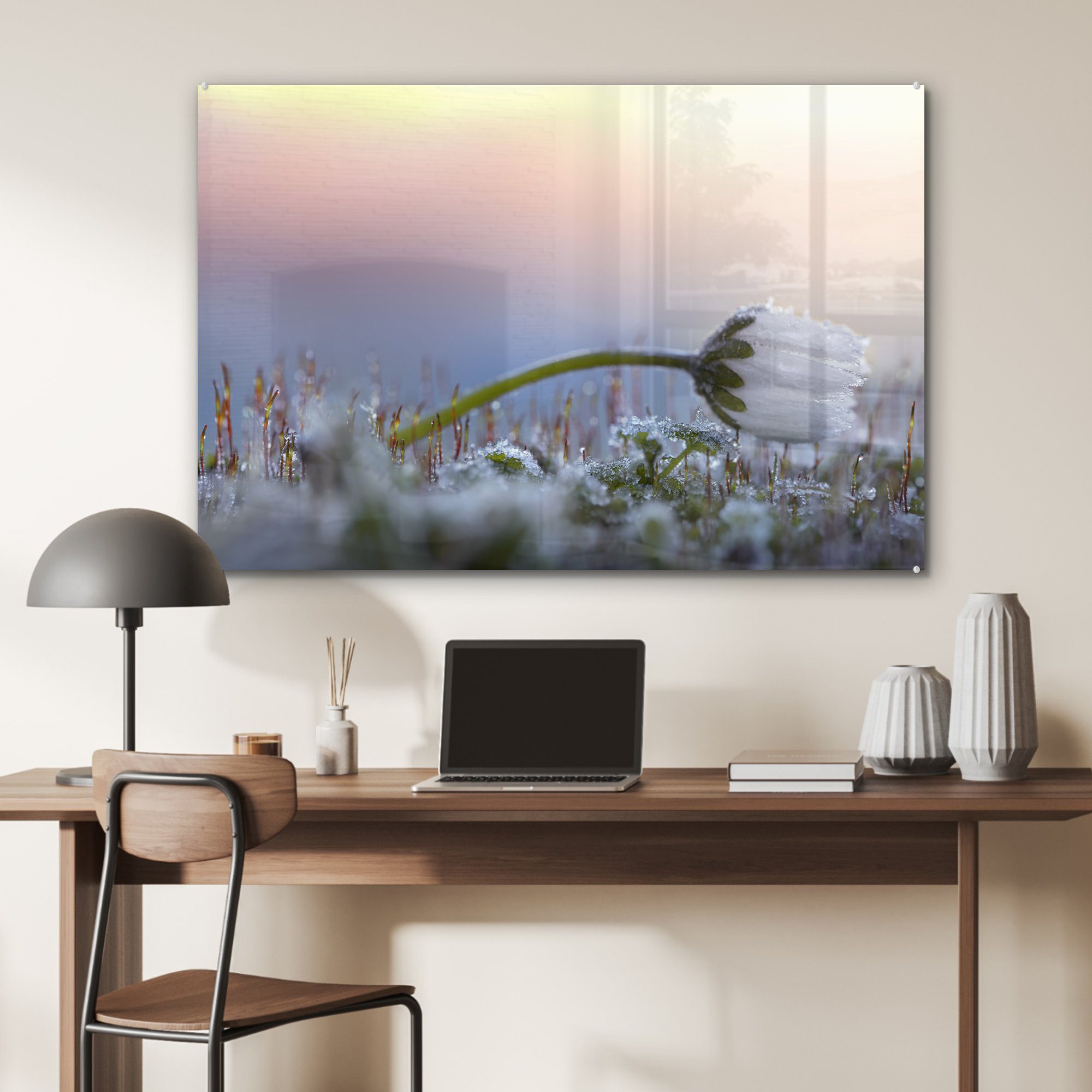 Kälte, - (1 & Blume Acrylglasbild Herbst Wohnzimmer Schlafzimmer St), Acrylglasbilder MuchoWow -