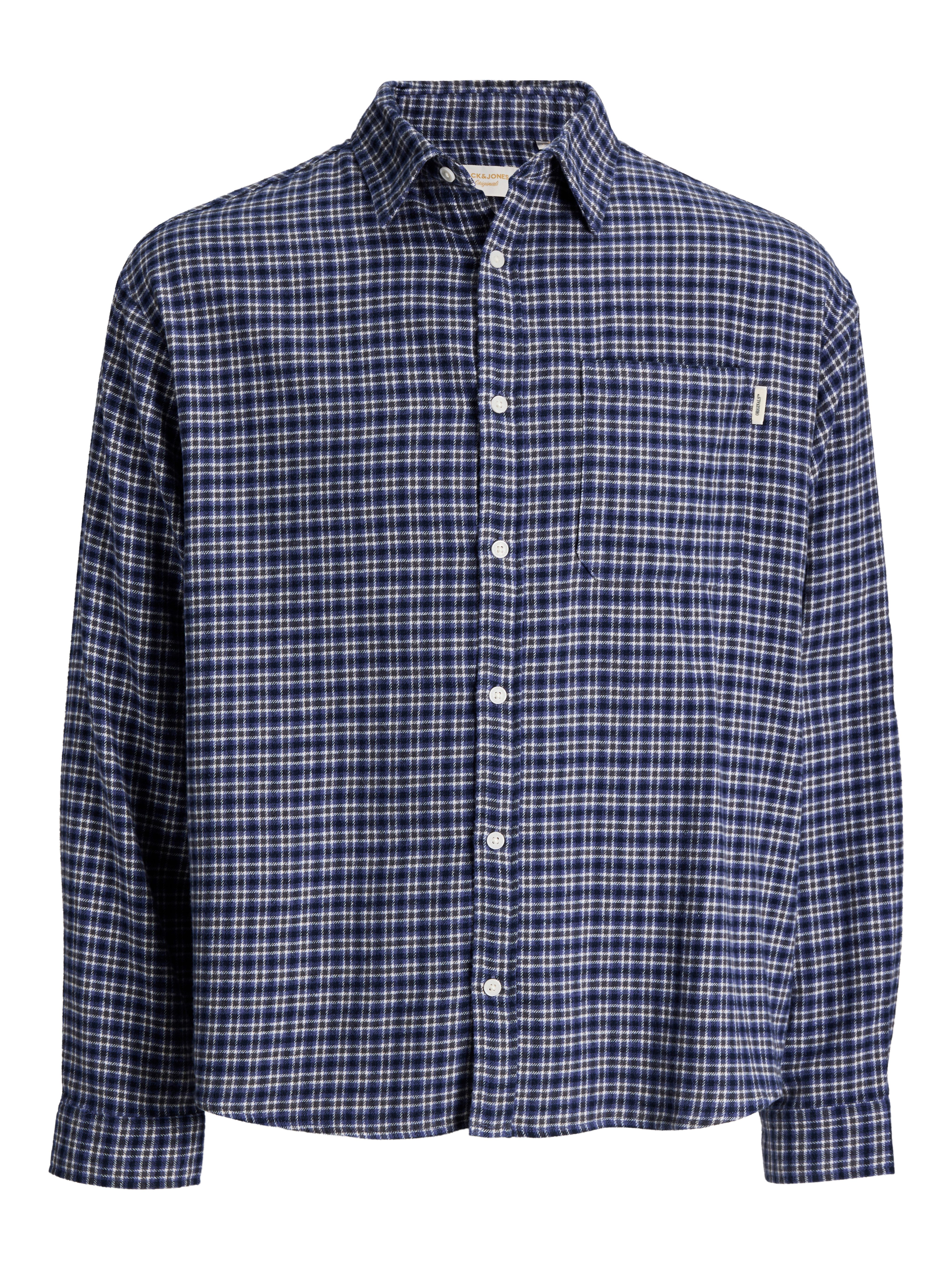 Jack & Jones Langarmhemd JORFREDERIKSBERG FLANNEL SHIRT L/S Baumwolle, regular fit