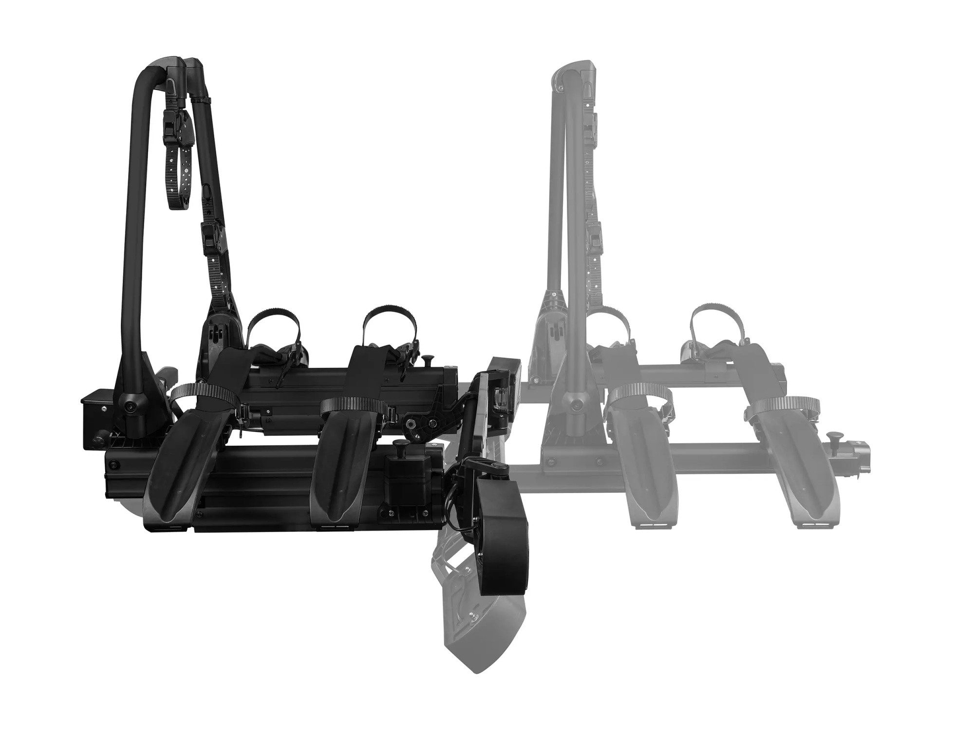 Heckfahrradträger Heckfahrradträger SD260 Fahrradträger Ausziehbar, 2 Räder, Black, Wohnmobile, Kastenfahrzeuge mit Flügeltüren, für E-bike geeignet
