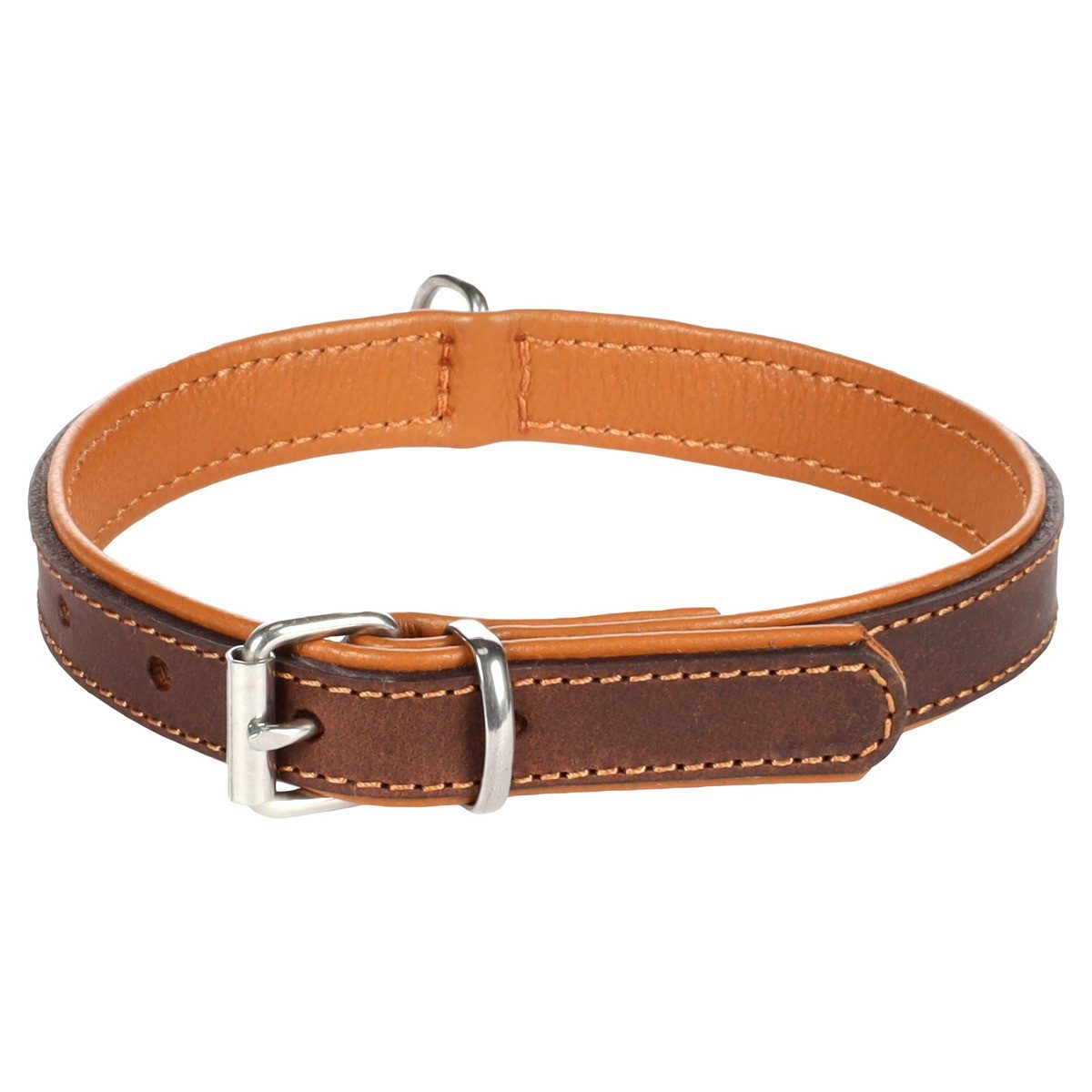 Thumbnail - Flamingo Hunde-Halsband Memphis gepolstertes Halsband braun