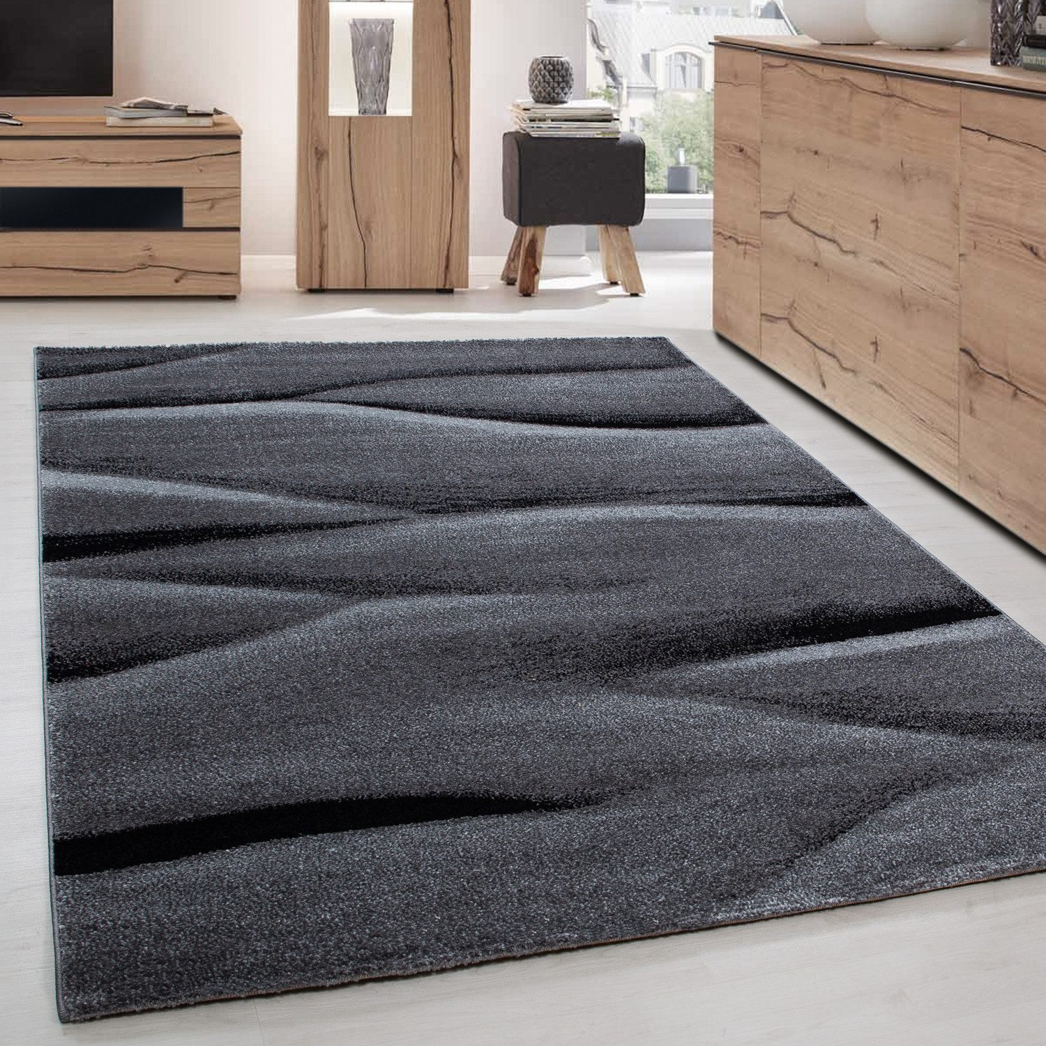 Carpettex Frisé-Teppich Ombre Design, Läufer, Höhe: 11 mm, Kurzflor Teppich günstig online kaufen