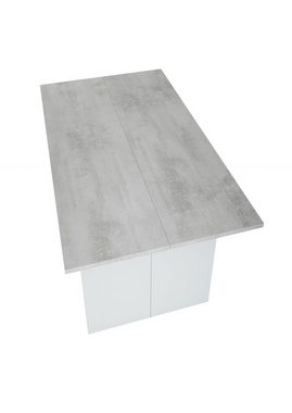 habeig Küchentisch Esszimmertisch Esstisch Klapptisch Tisch Küche klappbar weiß 120x70cm, aufklappbar