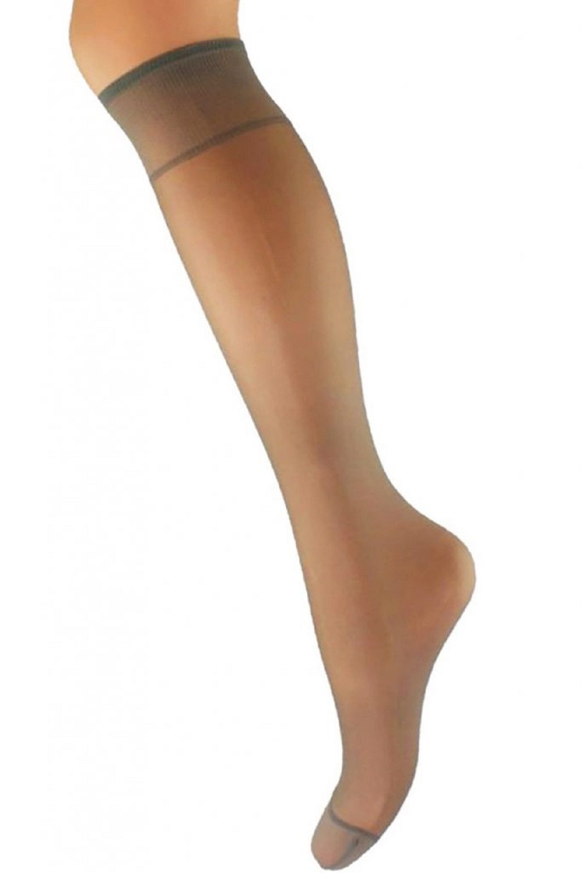 Aurellie Strümpfe 2er Pack Kniestrümpfe: Elegante Lycra-Kniesocken 60 DEN Onesize (2-Paar)