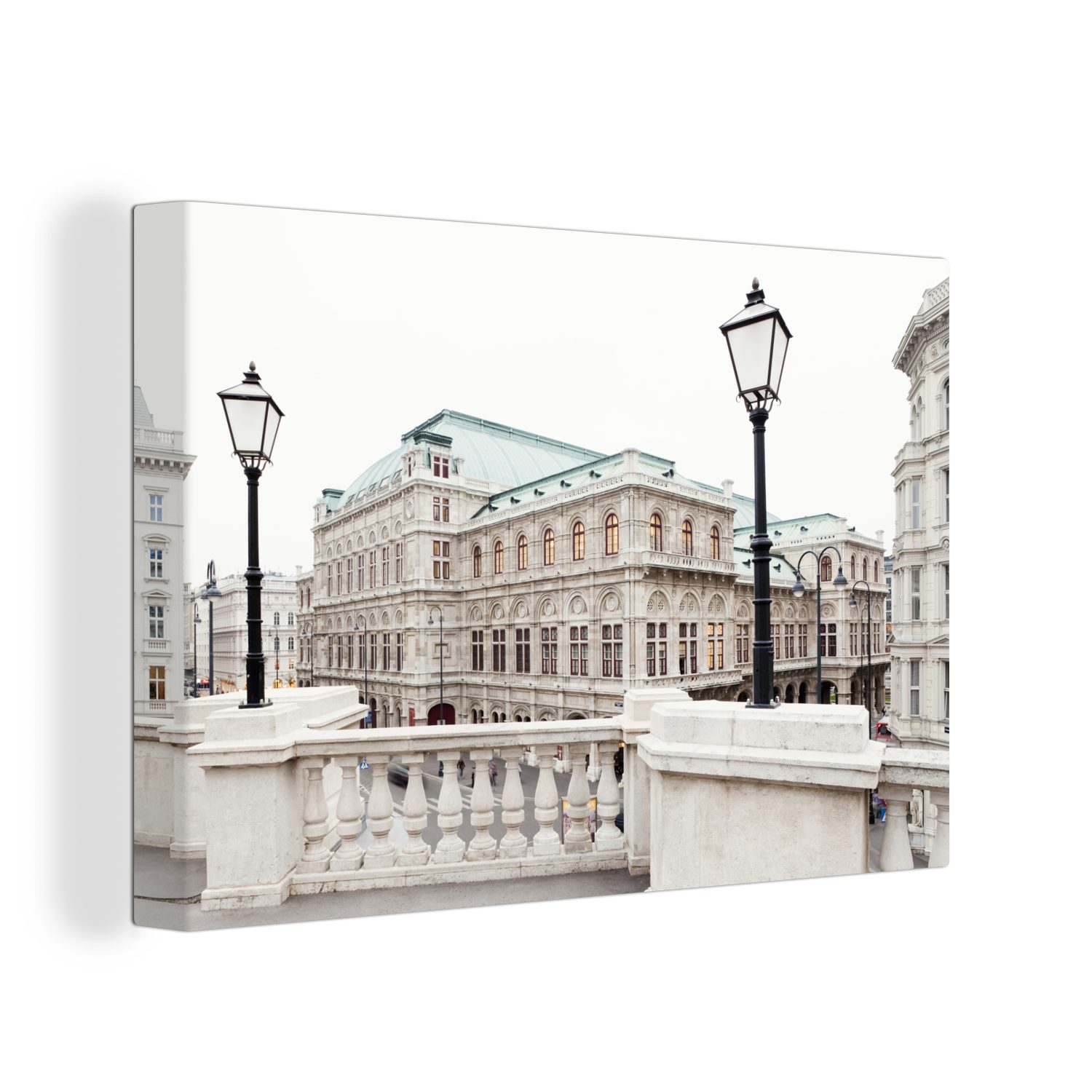 OneMillionCanvasses® Leinwandbild Wien - Oper - Österreich, (1 St), Wandbild Leinwandbilder, Aufhängefertig, Wanddeko, 30x20 cm | Leinwandbilder