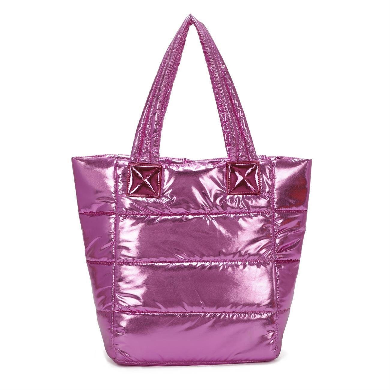 ITALYSHOP24 Schultertasche XXL Damen Nylontasche Сумки для покупок Reisetasche Beuteltasche, als Handtasche, Umhängetasche, Strandtasche, Невеликі сумки для поїздок, Shopping