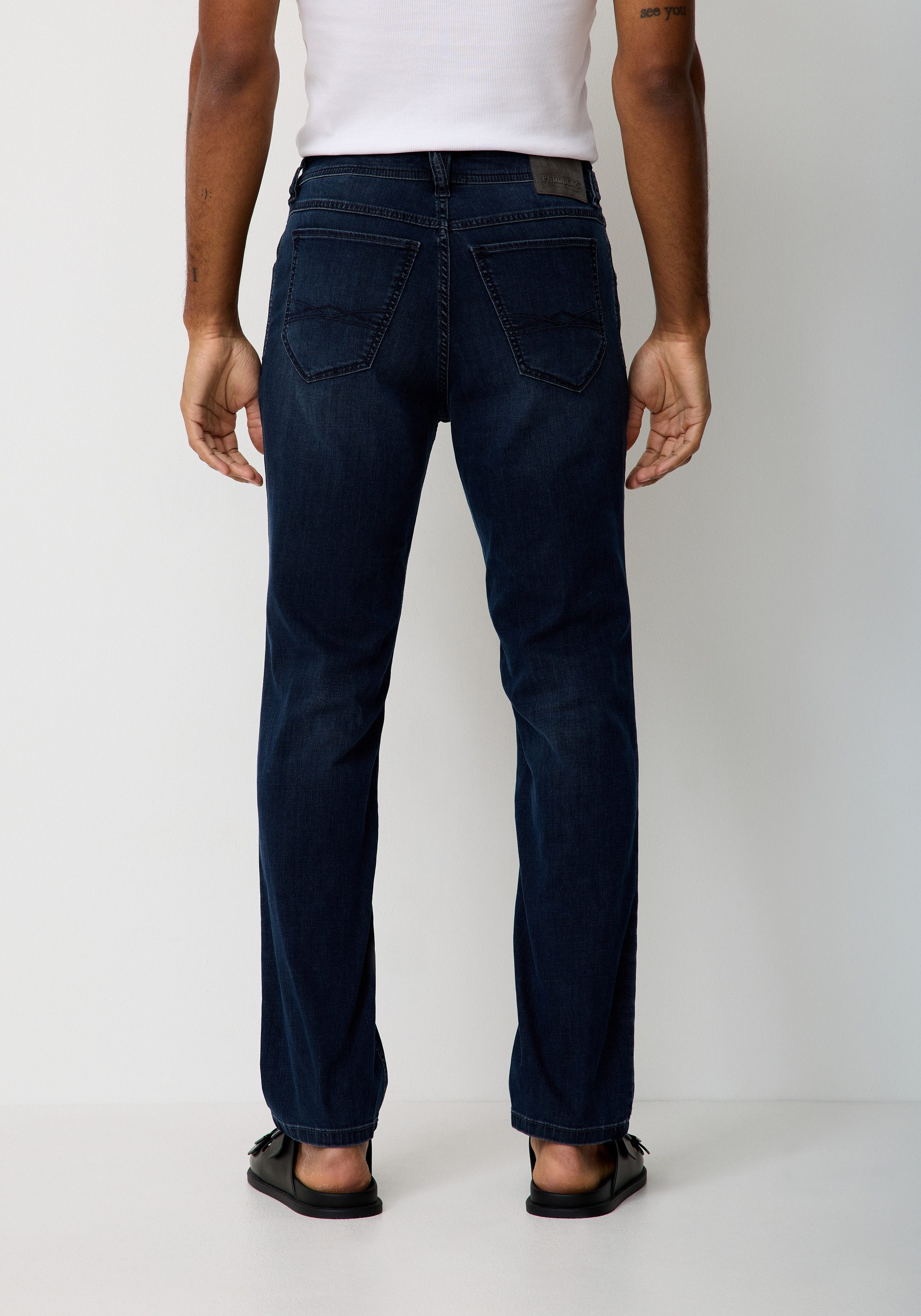 Paddock's Slim-fit-Jeans PIPE Saddle Stitch Slim-Fit Jeans im 5-Pocket Stil mit Komfort Stretch – Bild 3 von 5