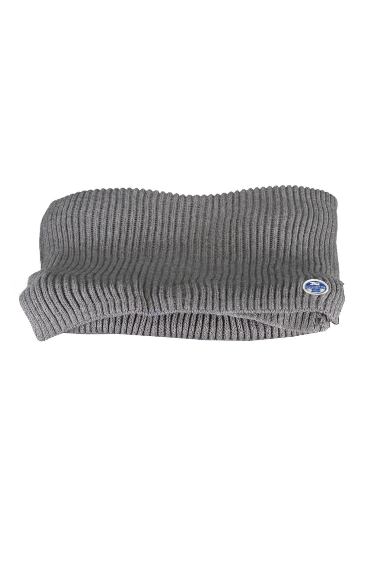 North Sails Modeschal, Grauer Herrenschal aus recycelten Fasern - 170x26 cm, mit Logo